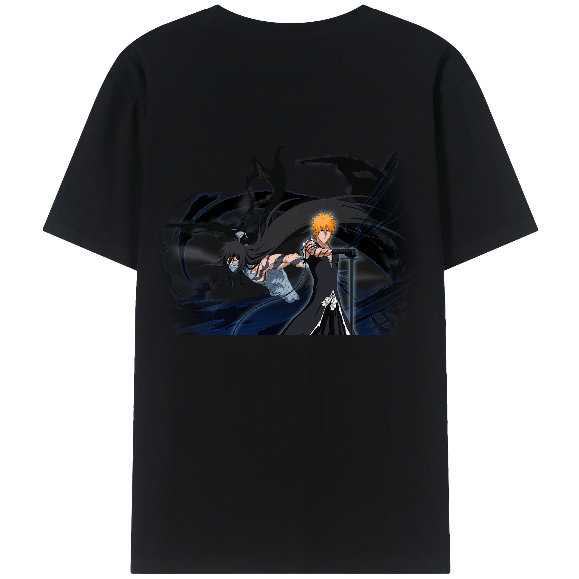 （画像用） ブリーチ 黒崎一護（くろさき いちご）BLEACH Kurosaki Ichigo 綿100％半袖Tシャツ（背面プリント）
