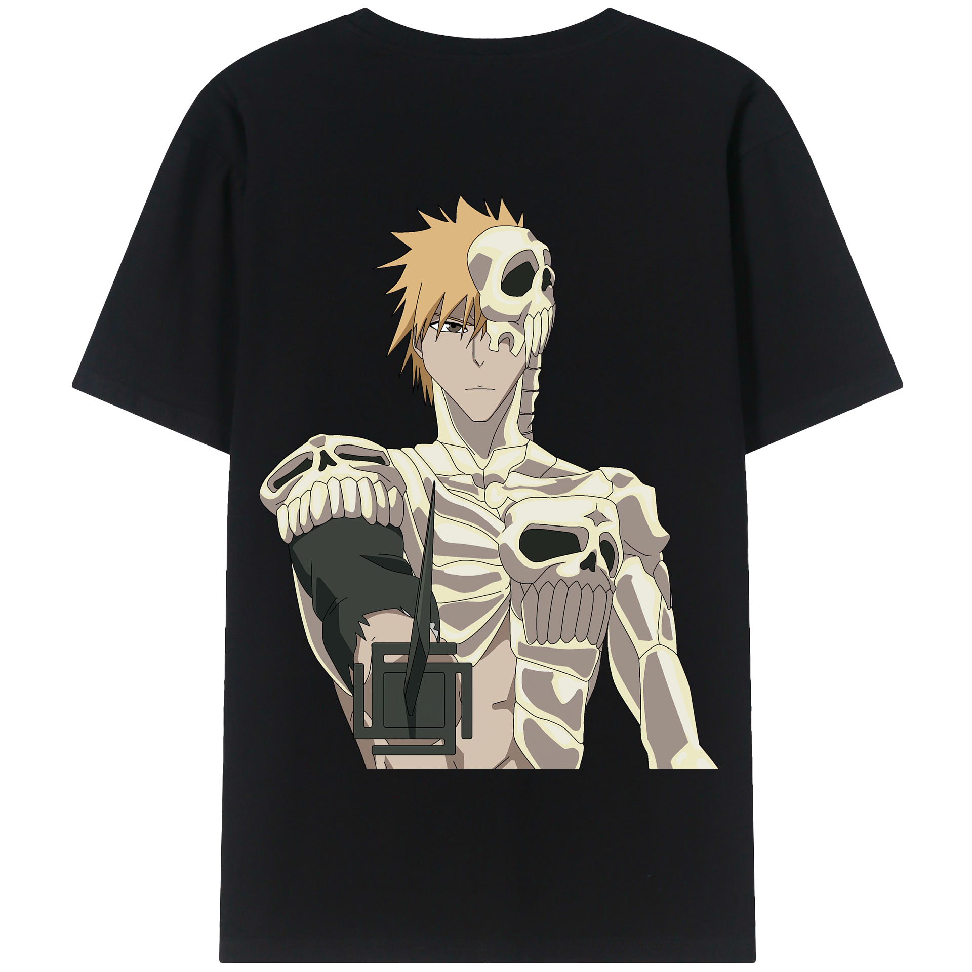 （画像用） ブリーチ 黒崎一護（くろさき いちご）BLEACH Kurosaki Ichigo 綿100％半袖Tシャツ（背面プリント）