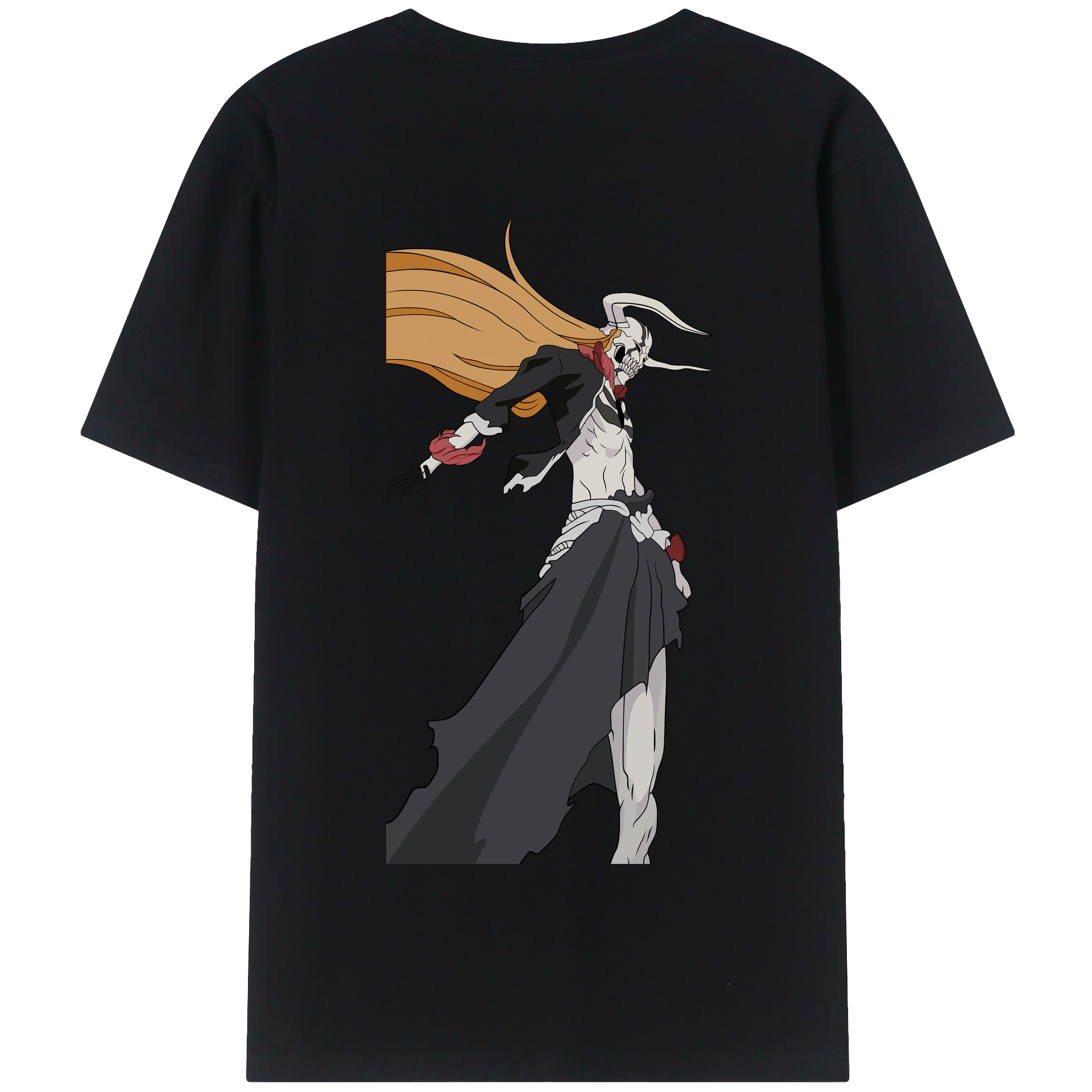 （画像用） ブリーチ 黒崎一護（くろさき いちご）BLEACH Kurosaki Ichigo 綿100％半袖Tシャツ（背面プリント）