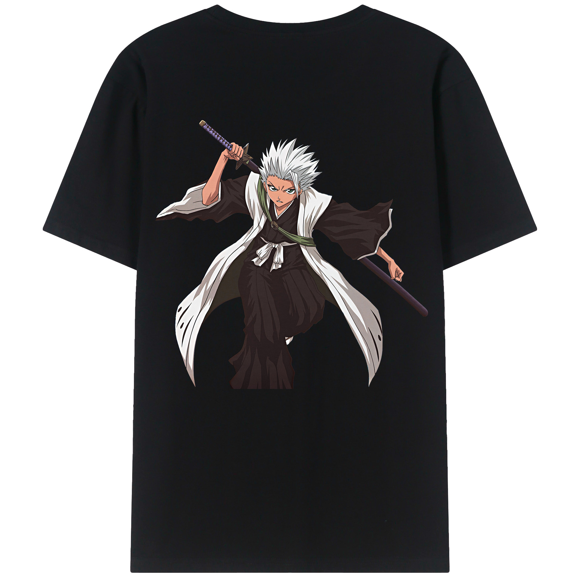 （画像用） ブリーチ 日番谷冬獅郎（ひつがや とうしろう） BLEACH Hitsugaya Toushirou 綿100％半袖Tシャツ（背面プリント）