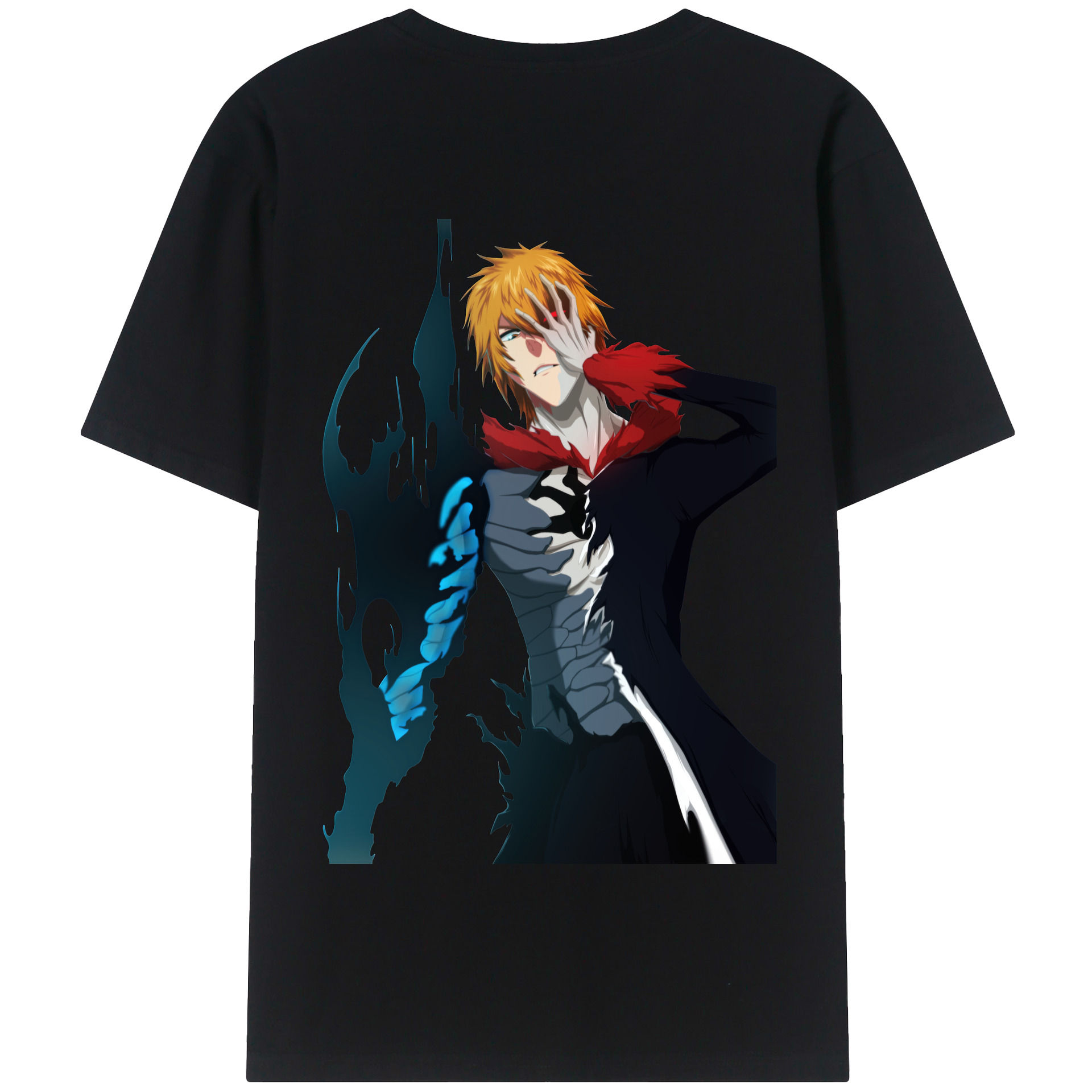 （画像用） ブリーチ 黒崎一護（くろさき いちご）BLEACH Kurosaki Ichigo 綿100％半袖Tシャツ（背面プリント）