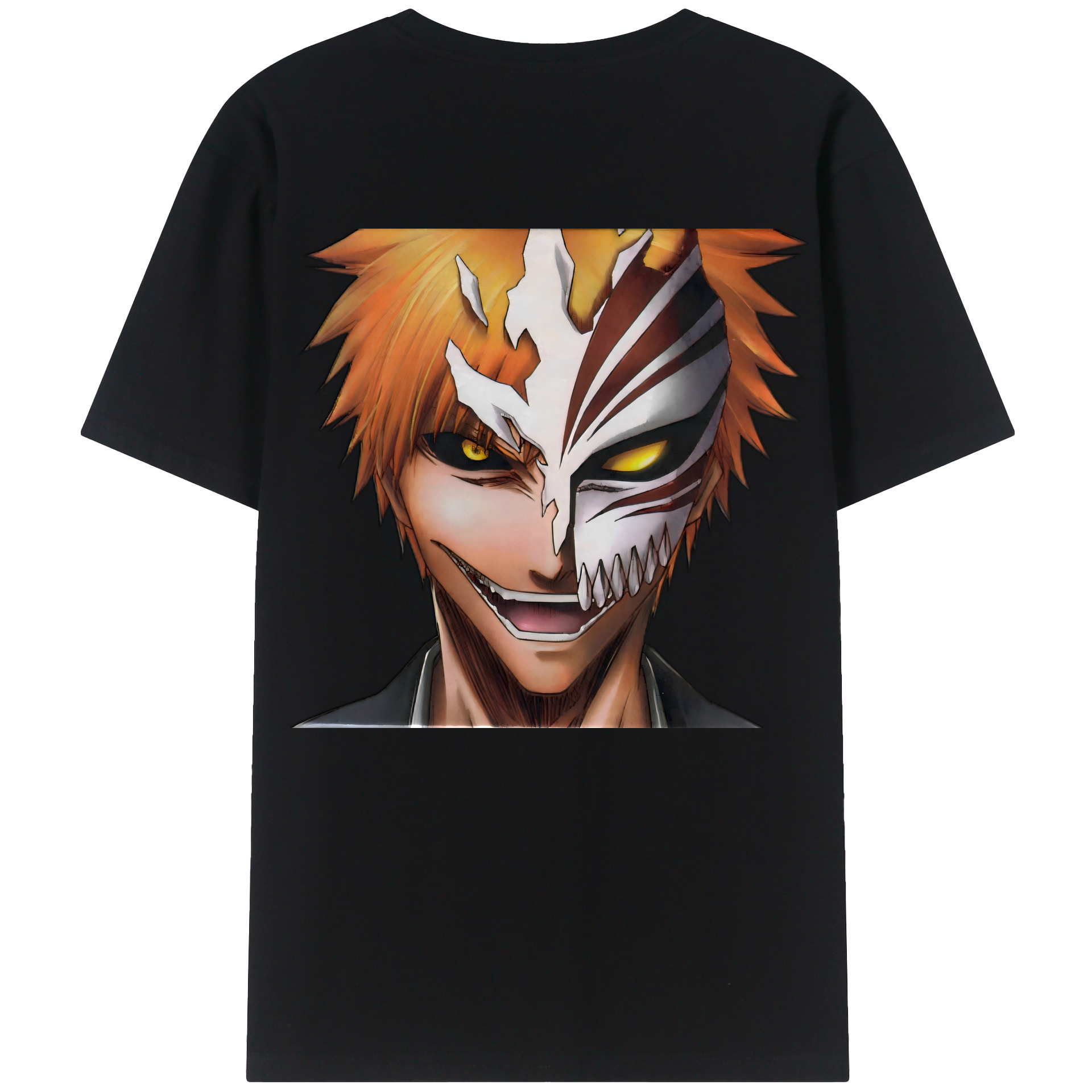 （画像用） ブリーチ 黒崎一護（くろさき いちご）BLEACH Kurosaki Ichigo 綿100％半袖Tシャツ（背面プリント）