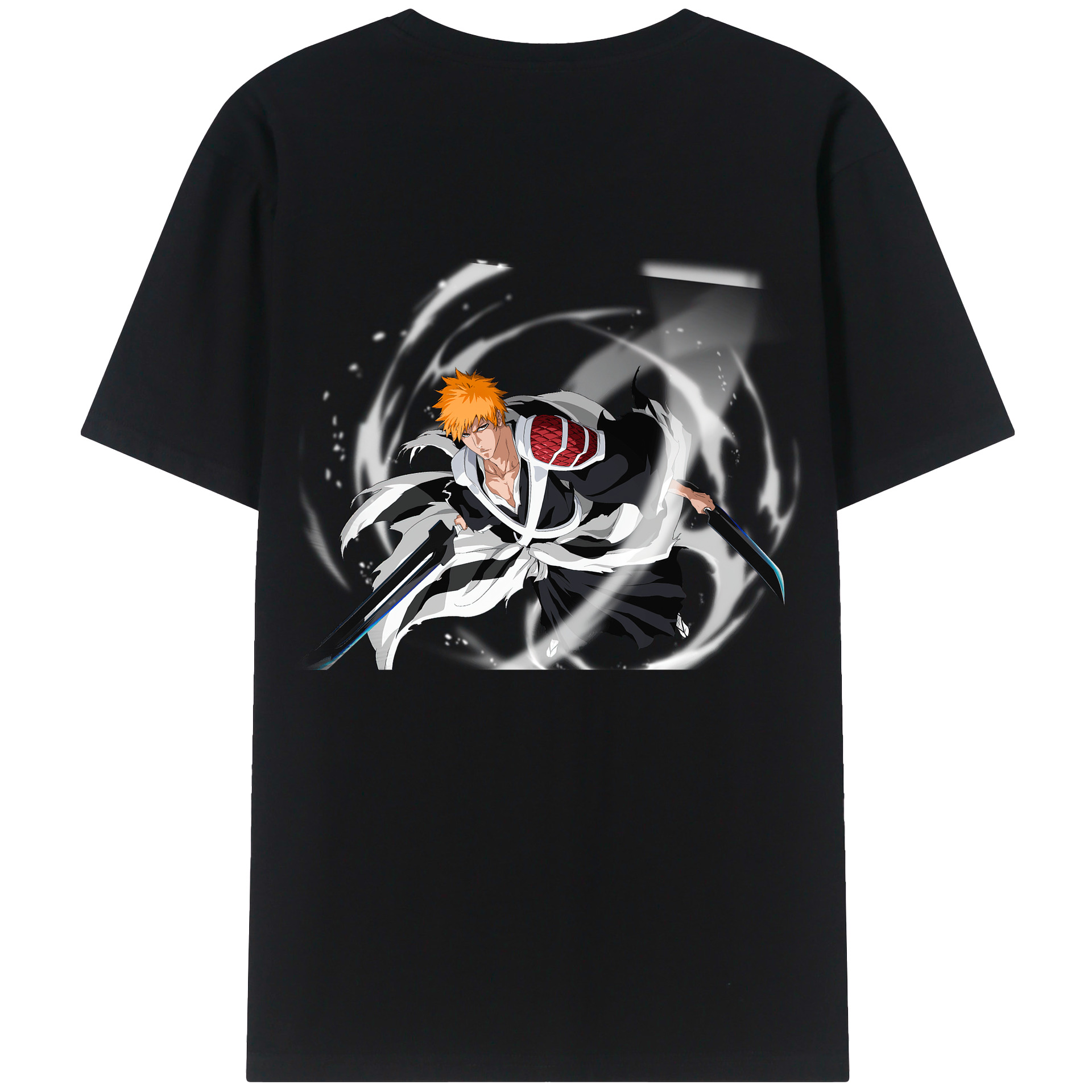 （画像用） ブリーチ 黒崎一護（くろさき いちご）BLEACH Kurosaki Ichigo 綿100％半袖Tシャツ（背面プリント）