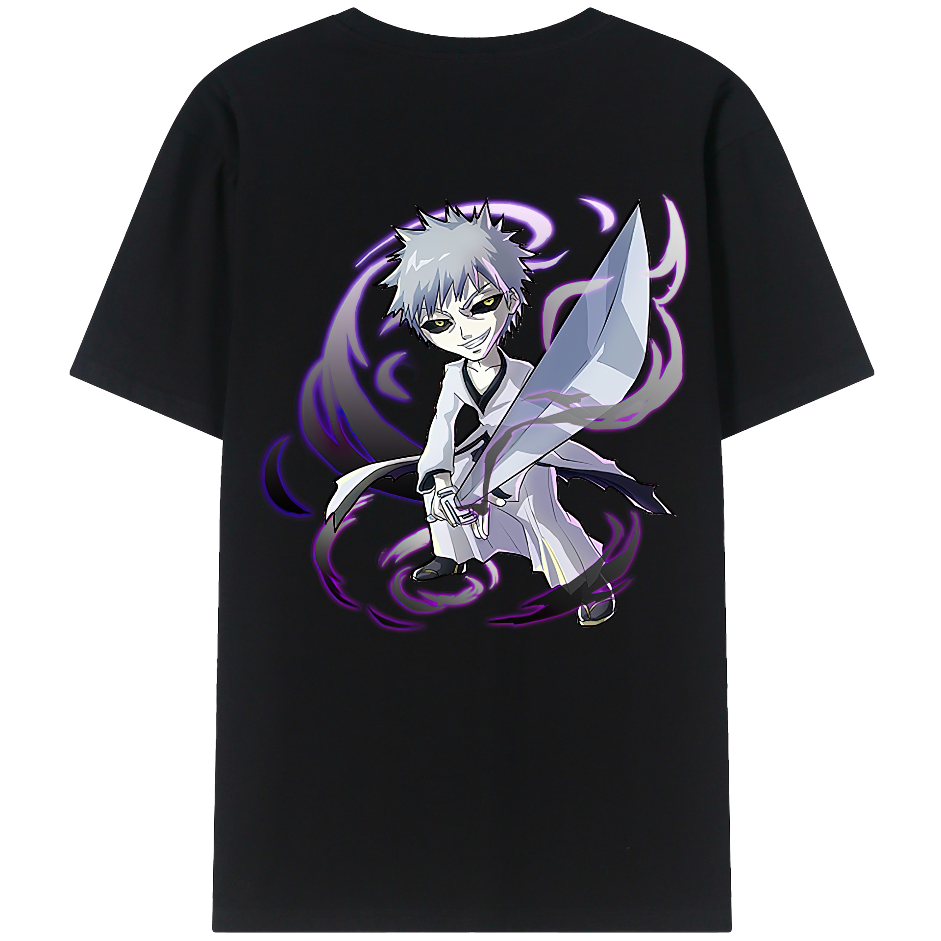 （画像用） ブリーチ 黒崎一護（くろさき いちご）BLEACH Kurosaki Ichigo 綿100％半袖Tシャツ（背面プリント）