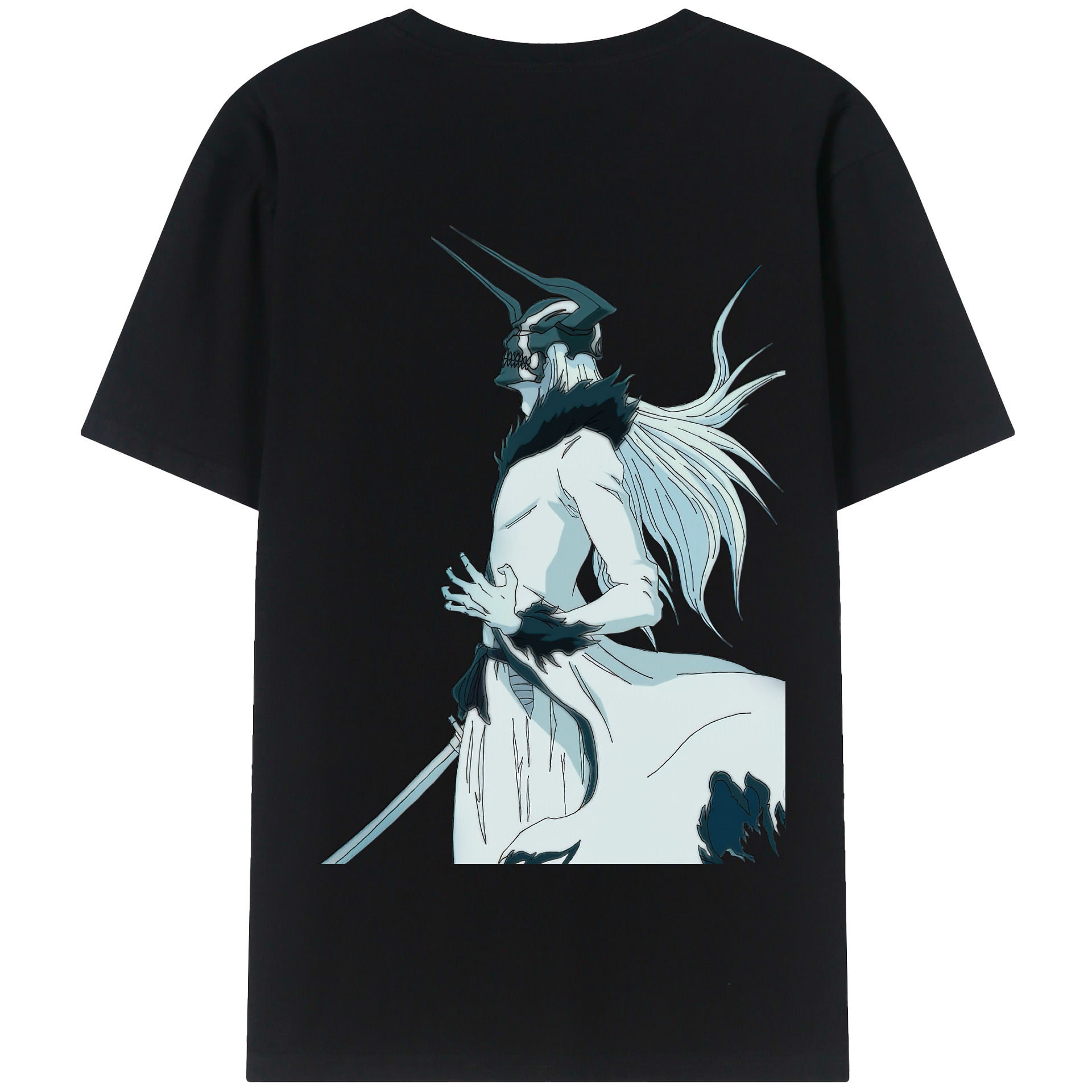 （画像用） ブリーチ 黒崎一護（くろさき いちご）BLEACH Kurosaki Ichigo 綿100％半袖Tシャツ（背面プリント）
