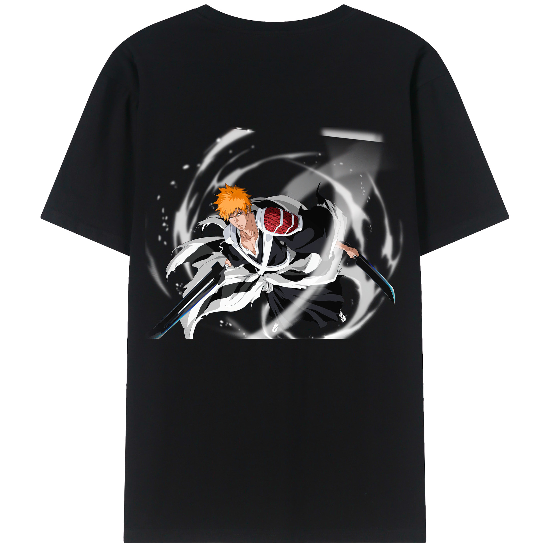 （画像用） ブリーチ 黒崎一護（くろさき いちご）BLEACH Kurosaki Ichigo 綿100％半袖Tシャツ（背面プリント）