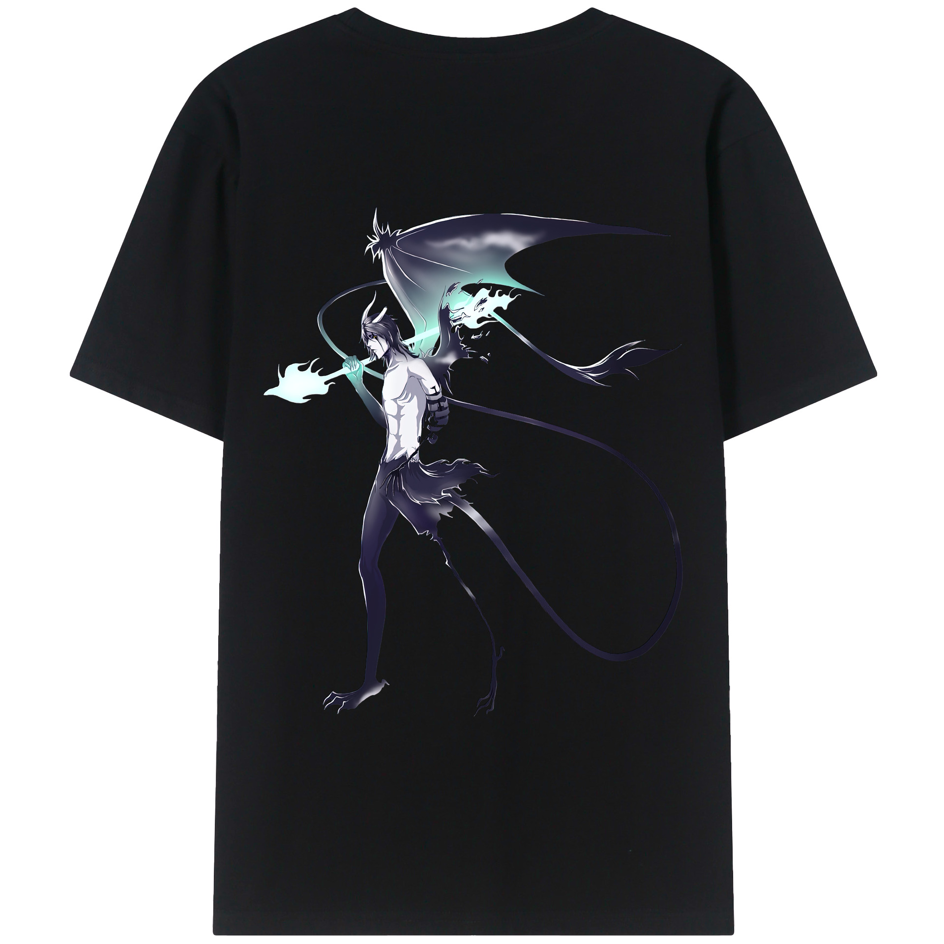 （画像用） ブリーチ ウルキオラ·シファー BLEACH Ulquiorra cifer 綿100％半袖Tシャツ（背面プリント）