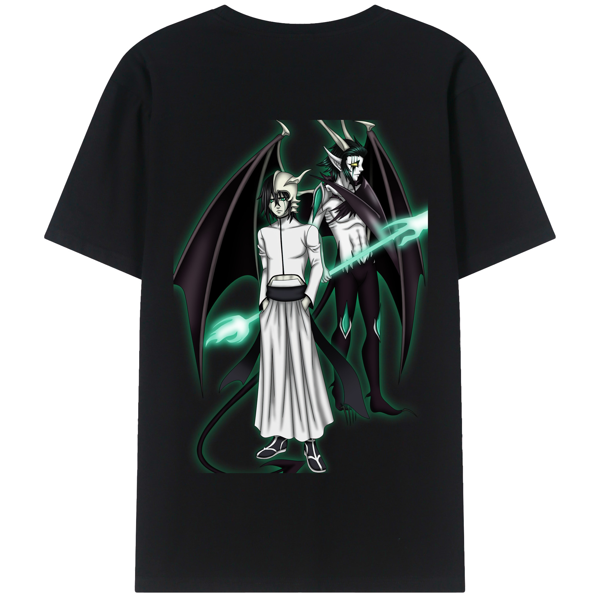 （画像用） ブリーチ ウルキオラ·シファー BLEACH Ulquiorra cifer 綿100％半袖Tシャツ（背面プリント）