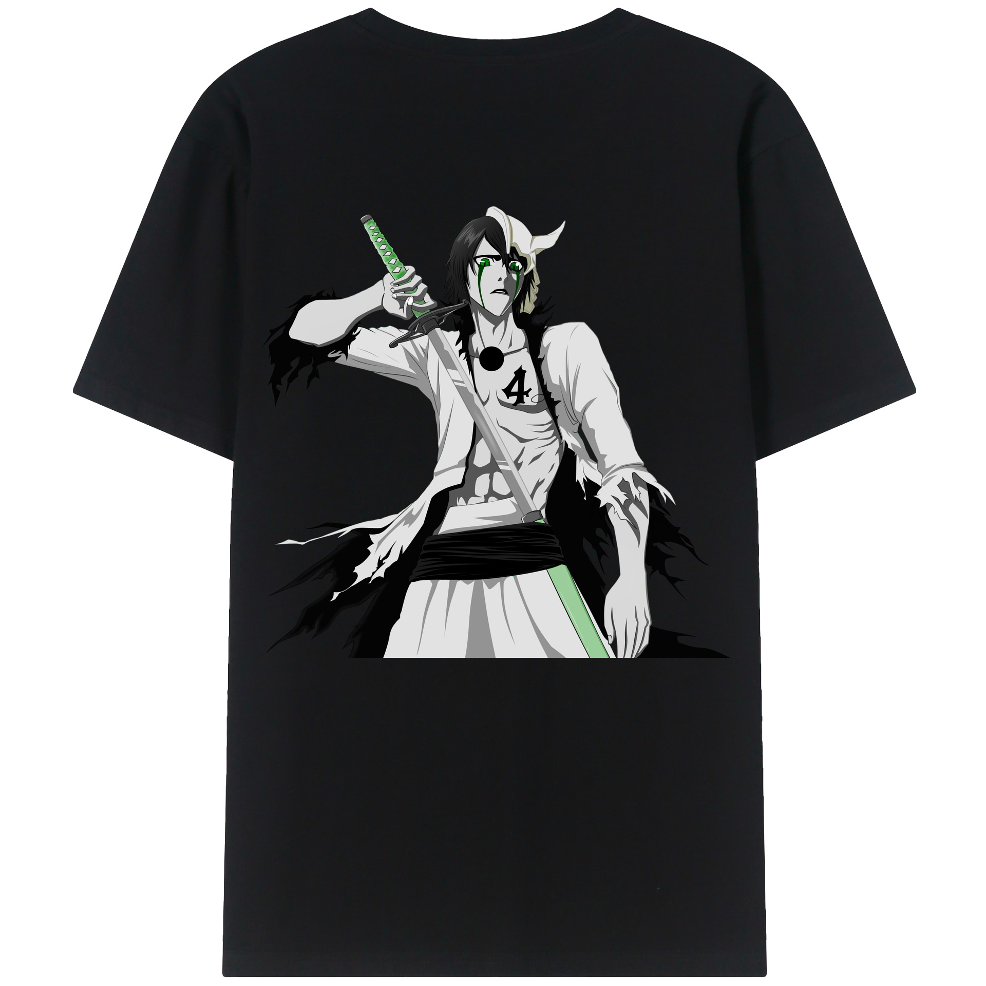 （画像用） ブリーチ ウルキオラ·シファー BLEACH Ulquiorra cifer 綿100％半袖Tシャツ（背面プリント）