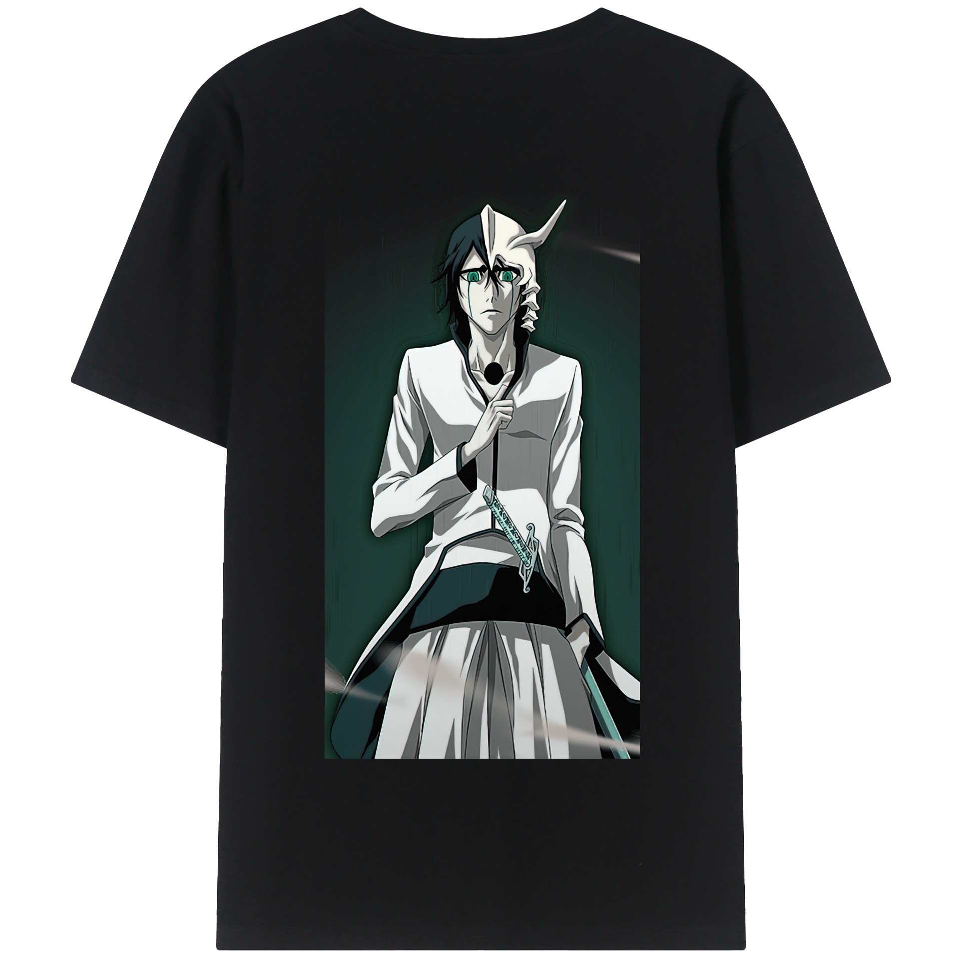 （画像用） ブリーチ ウルキオラ·シファー BLEACH Ulquiorra cifer 綿100％半袖Tシャツ（背面プリント）