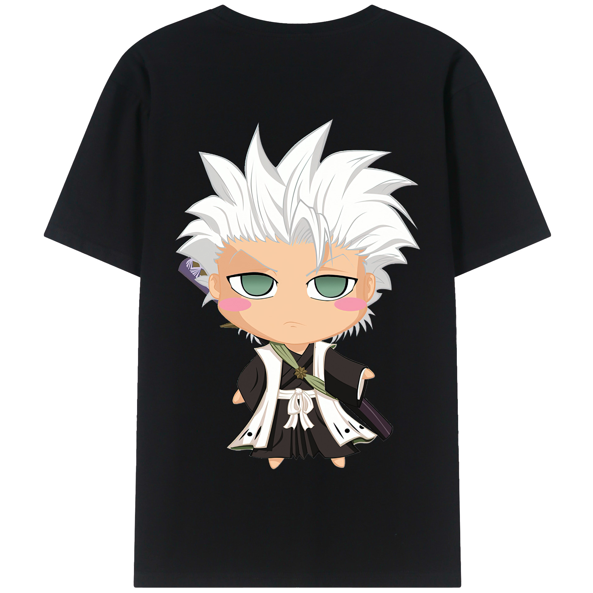 （画像用） ブリーチ 日番谷冬獅郎（ひつがや とうしろう） BLEACH Hitsugaya Toushirou 綿100％半袖Tシャツ（背面プリント）