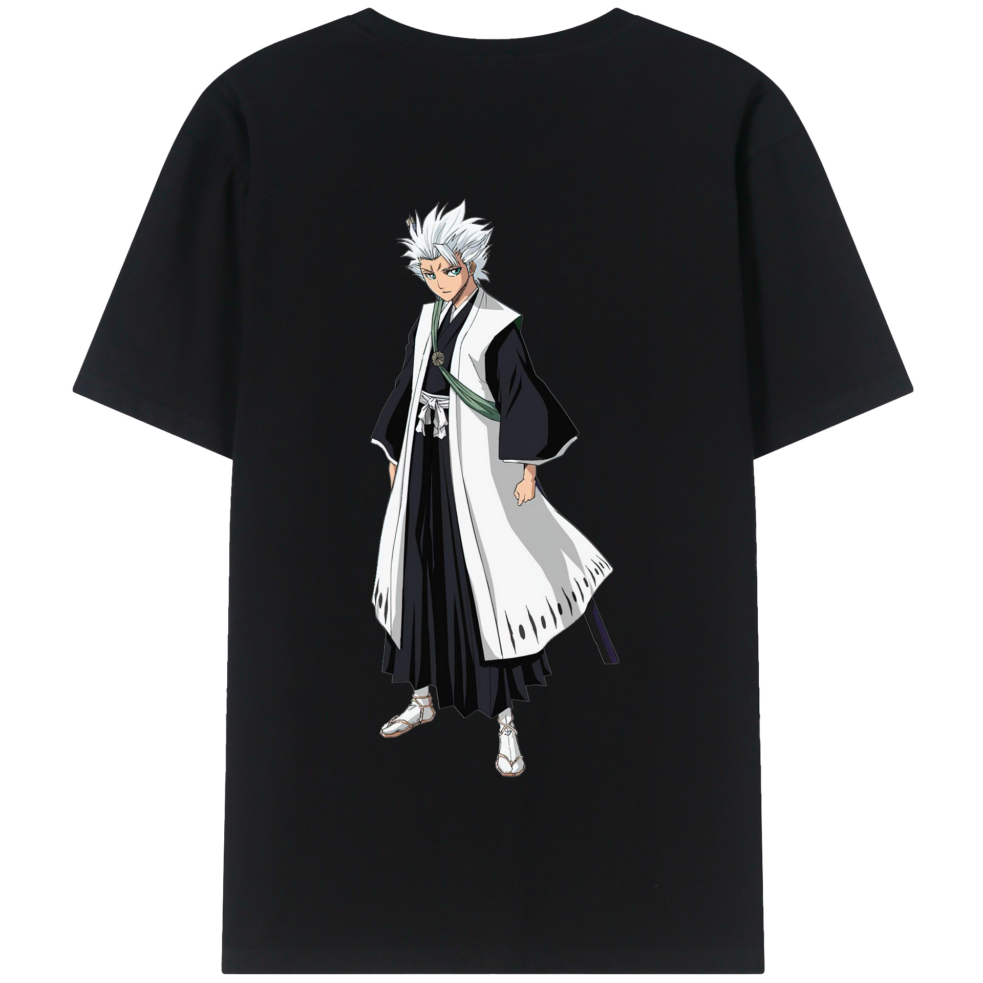 （画像用） ブリーチ 日番谷冬獅郎（ひつがや とうしろう） BLEACH Hitsugaya Toushirou 綿100％半袖Tシャツ（背面プリント）