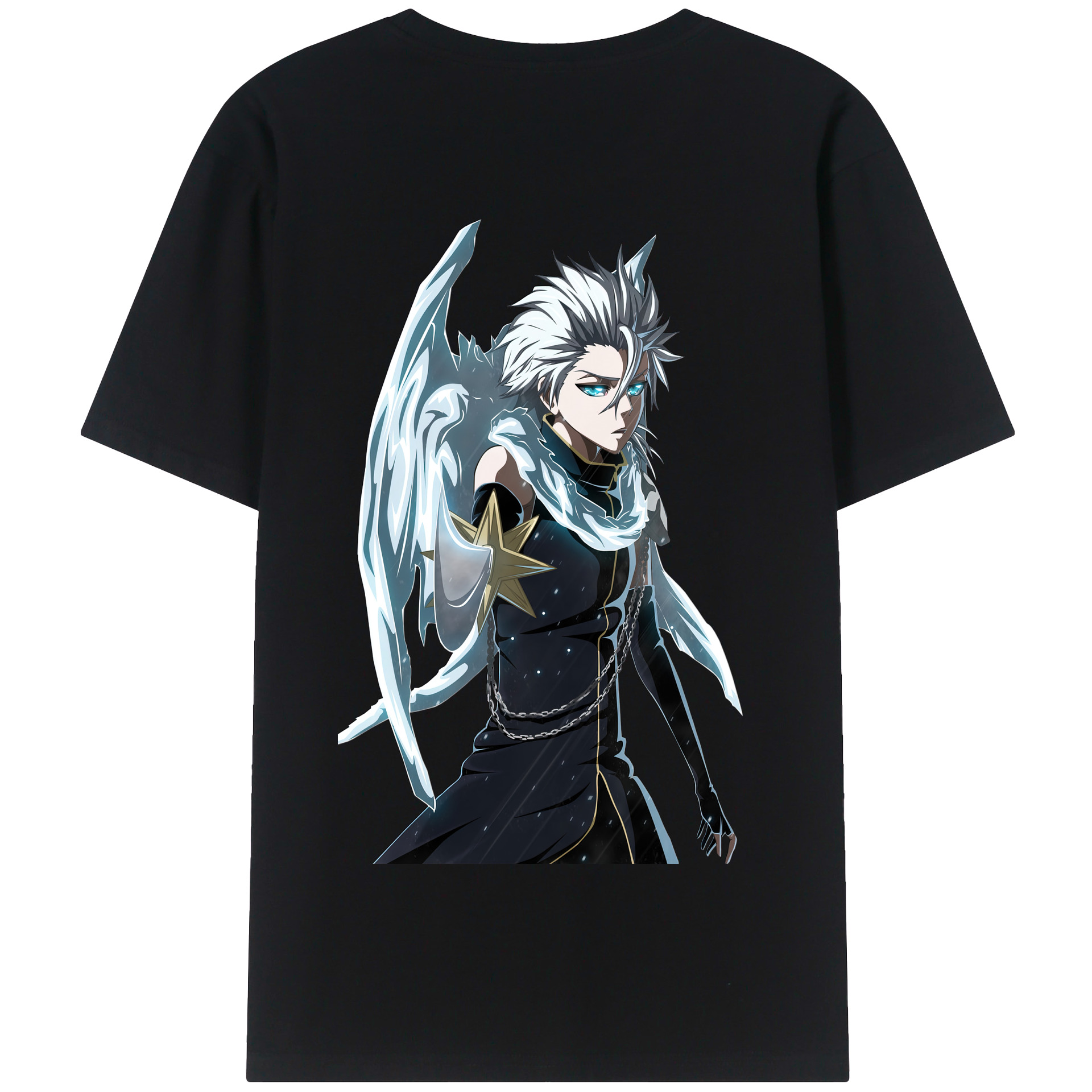 （画像用） ブリーチ 日番谷冬獅郎（ひつがや とうしろう） BLEACH Hitsugaya Toushirou 綿100％半袖Tシャツ（背面プリント）