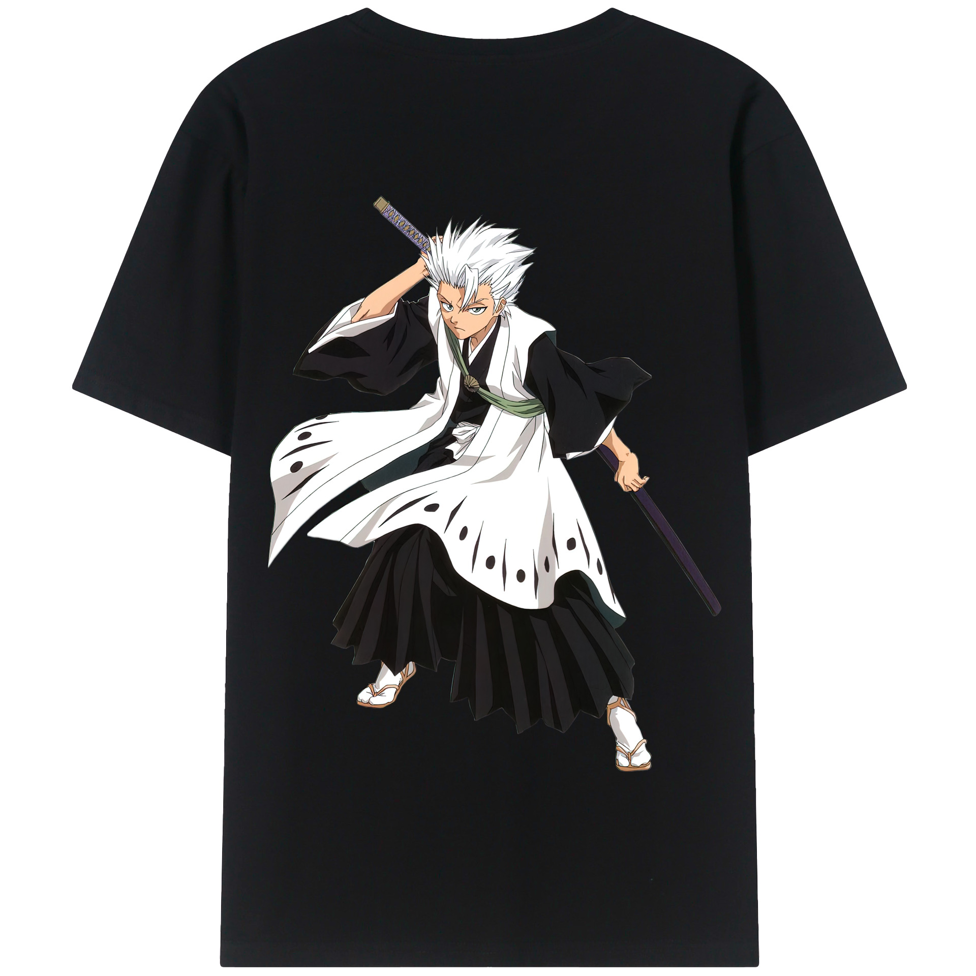 （画像用） ブリーチ 日番谷冬獅郎（ひつがや とうしろう） BLEACH Hitsugaya Toushirou 綿100％半袖Tシャツ（背面プリント）
