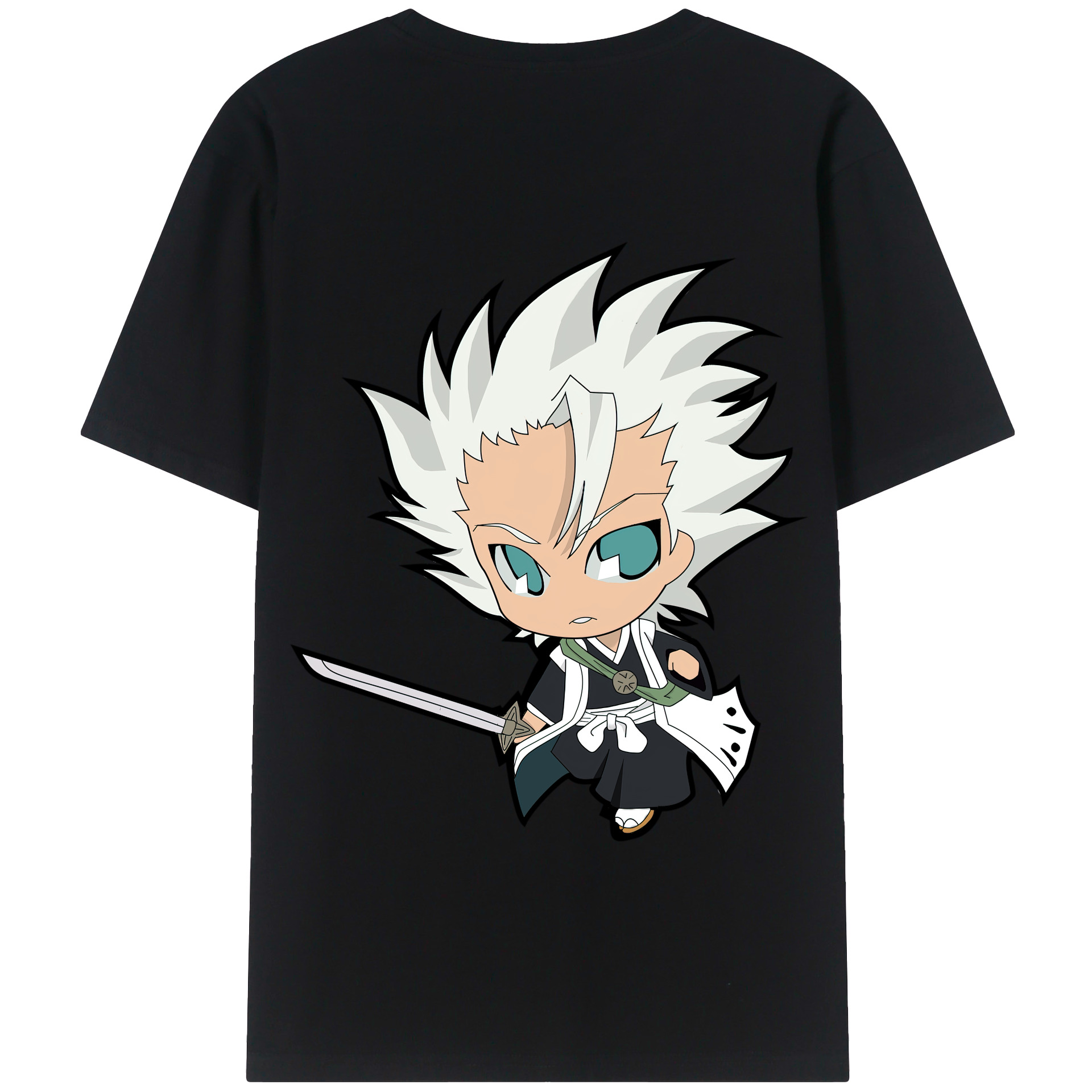 （画像用） ブリーチ 日番谷冬獅郎（ひつがや とうしろう） BLEACH Hitsugaya Toushirou 綿100％半袖Tシャツ（背面プリント）