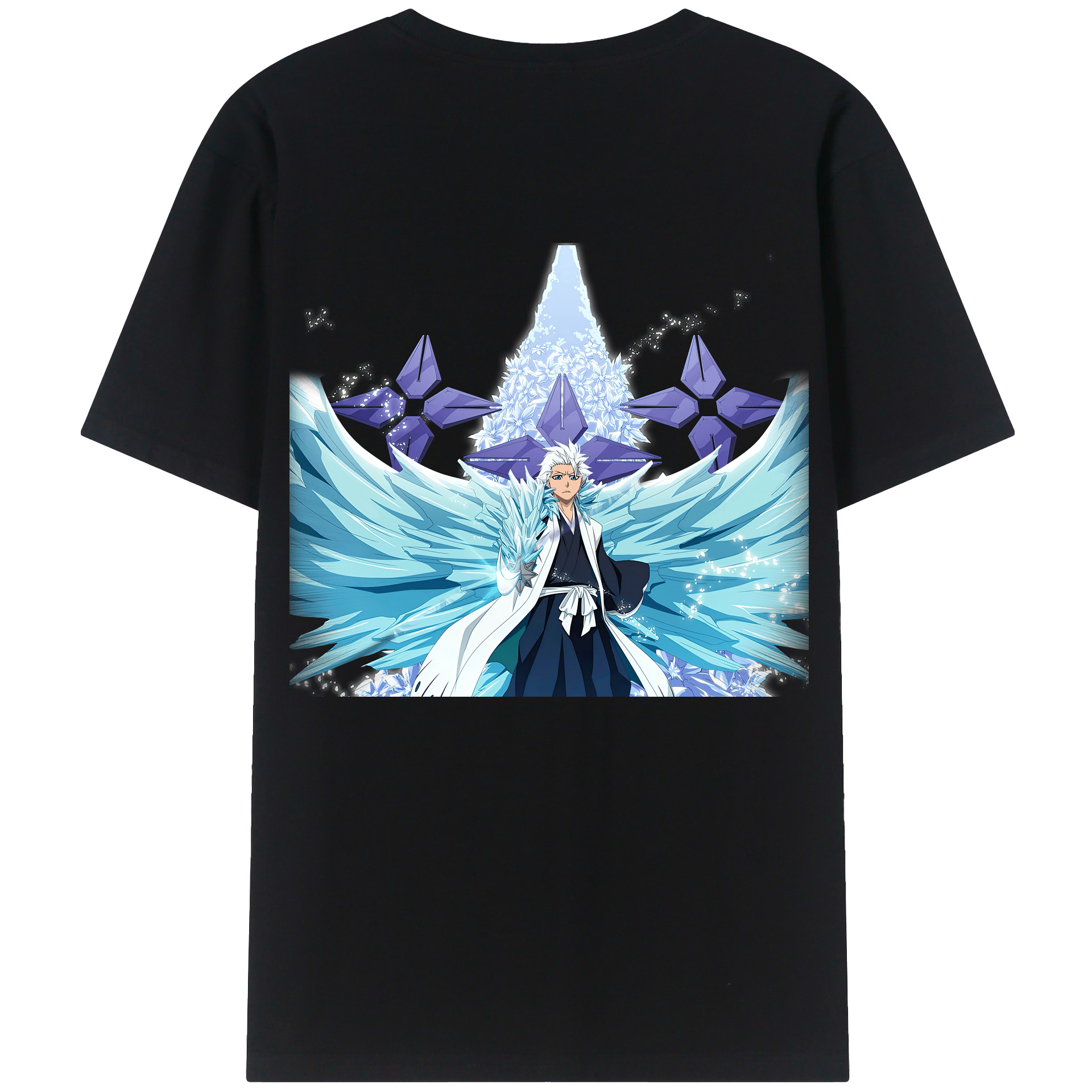 （画像用） ブリーチ 日番谷冬獅郎（ひつがや とうしろう） BLEACH Hitsugaya Toushirou 綿100％半袖Tシャツ（背面プリント）