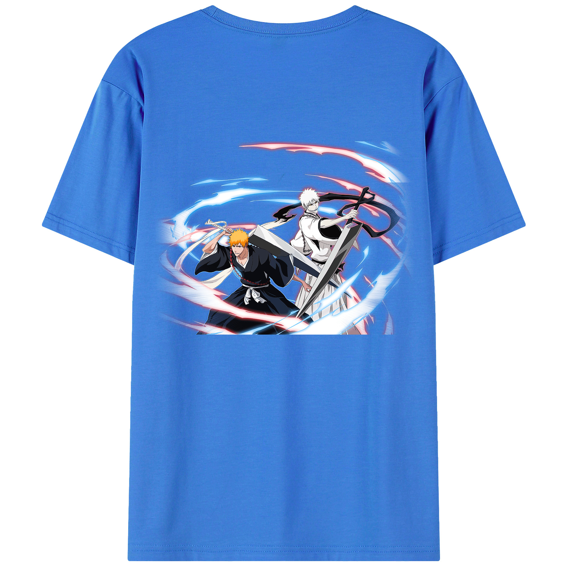 （画像用） ブリーチ 黒崎一護（くろさき いちご）BLEACH Kurosaki Ichigo 綿100％半袖Tシャツ（背面プリント）
