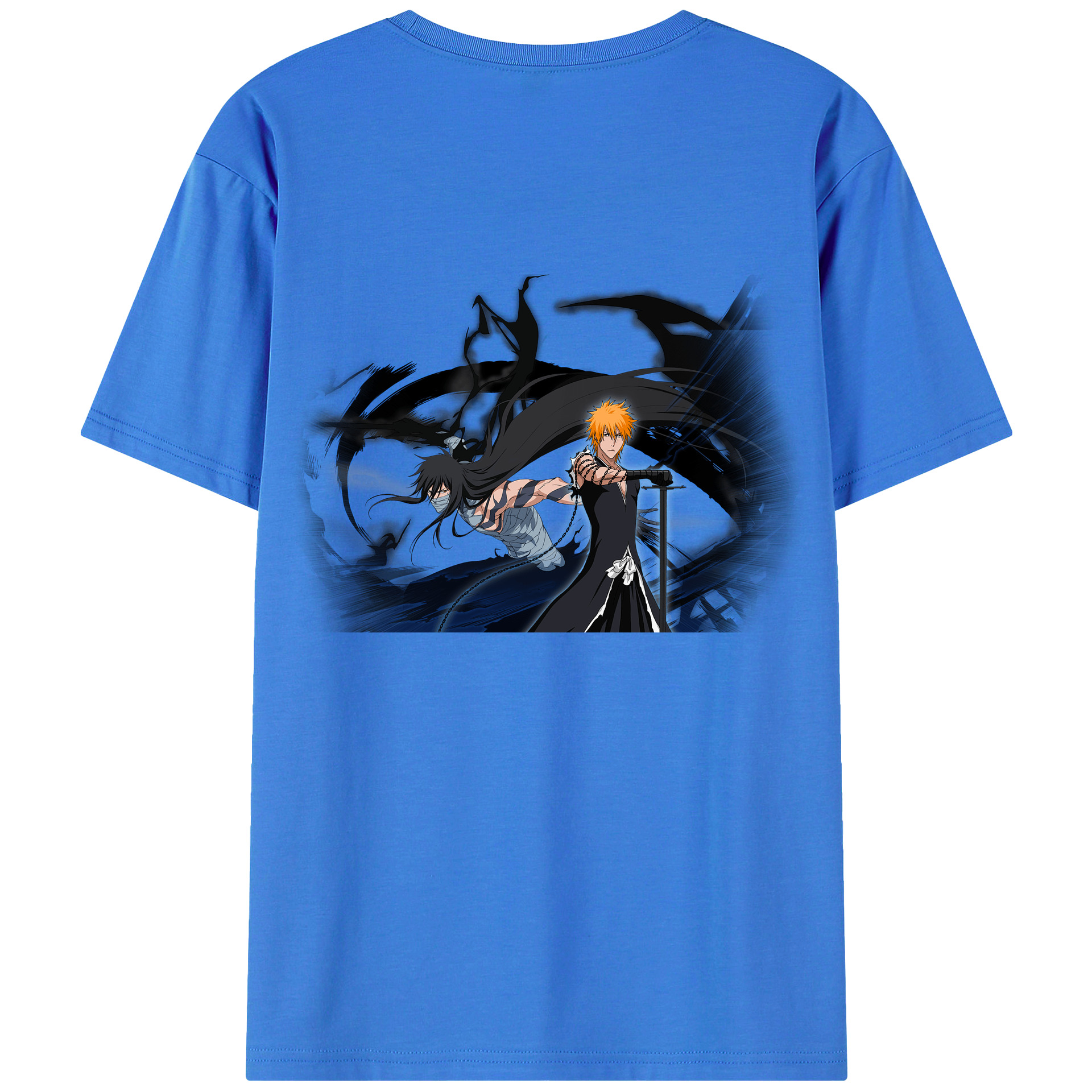 （画像用） ブリーチ 黒崎一護（くろさき いちご）BLEACH Kurosaki Ichigo 綿100％半袖Tシャツ（背面プリント）