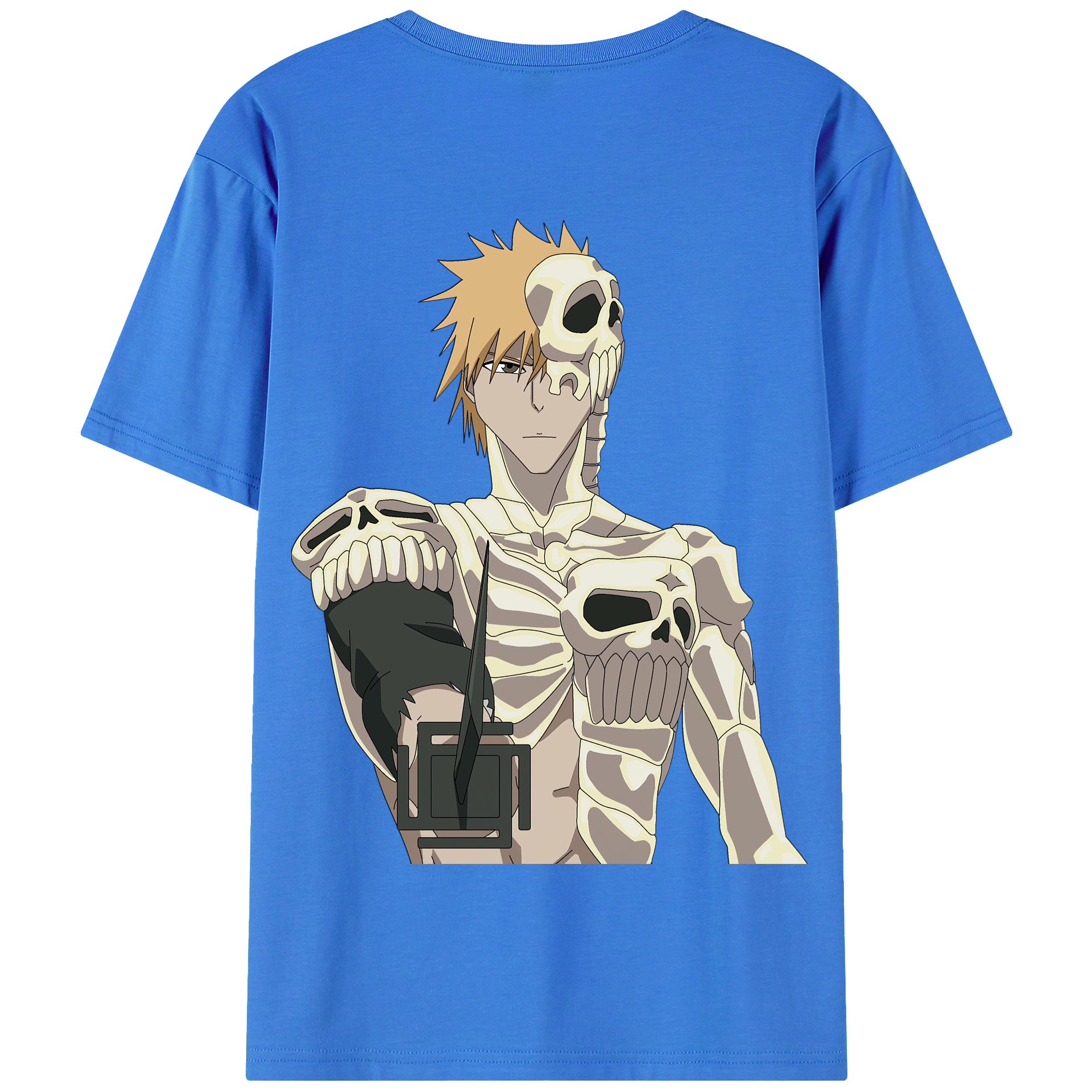 （画像用） ブリーチ 黒崎一護（くろさき いちご）BLEACH Kurosaki Ichigo 綿100％半袖Tシャツ（背面プリント）