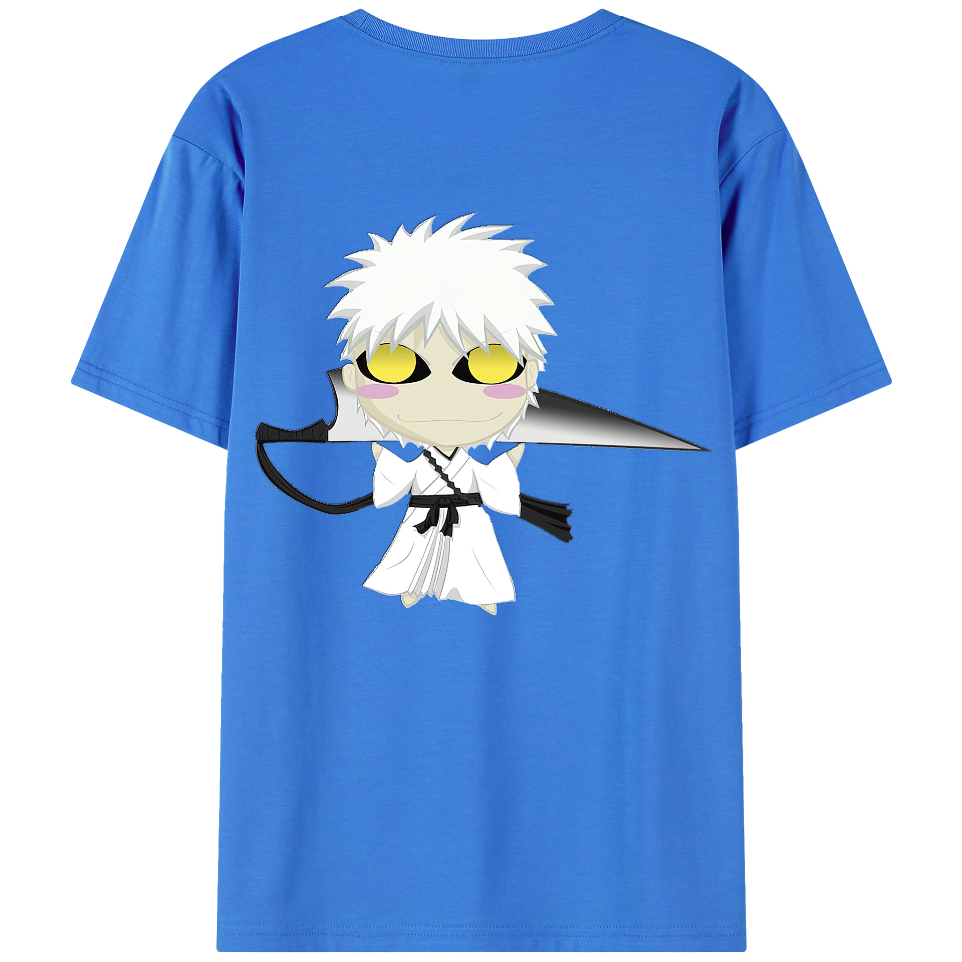 （画像用） ブリーチ 黒崎一護（くろさき いちご）BLEACH Kurosaki Ichigo 綿100％半袖Tシャツ（背面プリント）