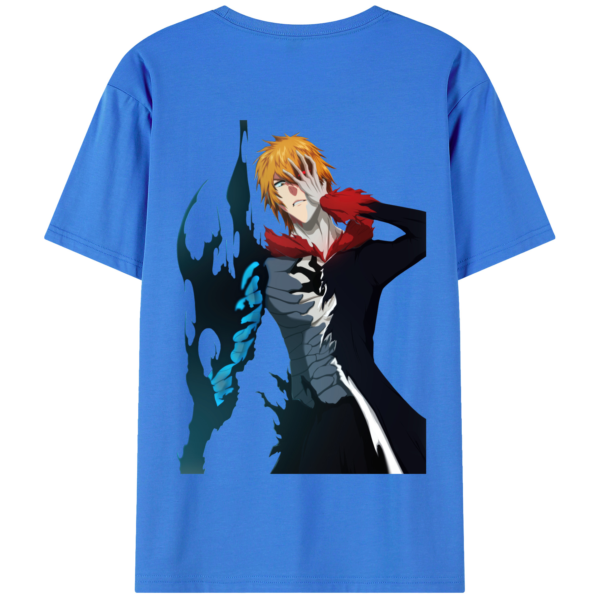 （画像用） ブリーチ 黒崎一護（くろさき いちご）BLEACH Kurosaki Ichigo 綿100％半袖Tシャツ（背面プリント）