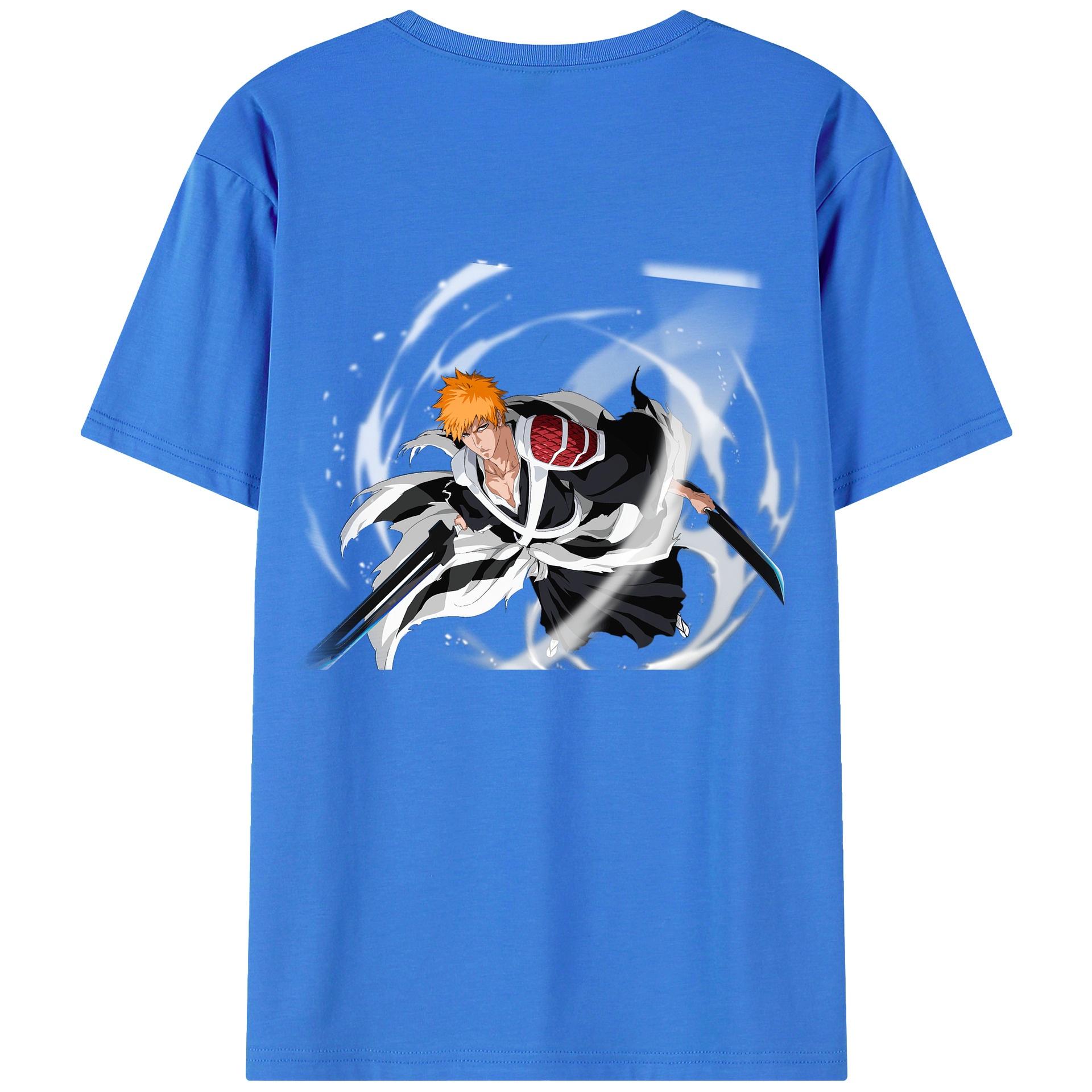 （画像用） ブリーチ 黒崎一護（くろさき いちご）BLEACH Kurosaki Ichigo 綿100％半袖Tシャツ（背面プリント）