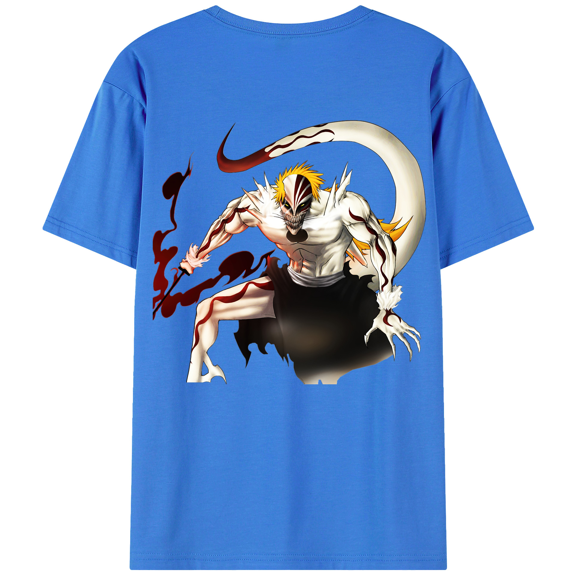 （画像用） ブリーチ 黒崎一護（くろさき いちご）BLEACH Kurosaki Ichigo 綿100％半袖Tシャツ（背面プリント）