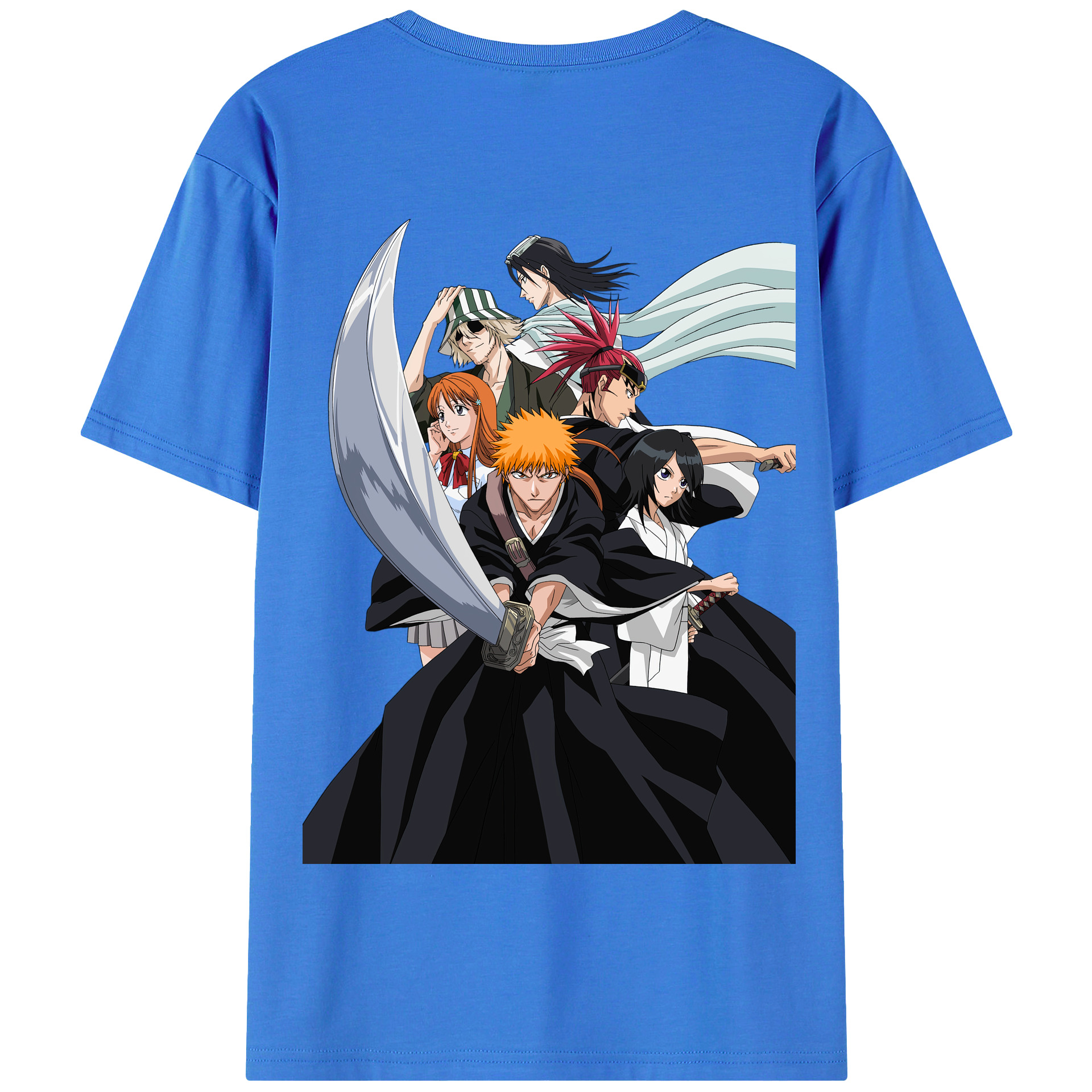 （画像用） ブリーチ 黒崎一護（くろさき いちご）BLEACH Kurosaki Ichigo 綿100％半袖Tシャツ（背面プリント）