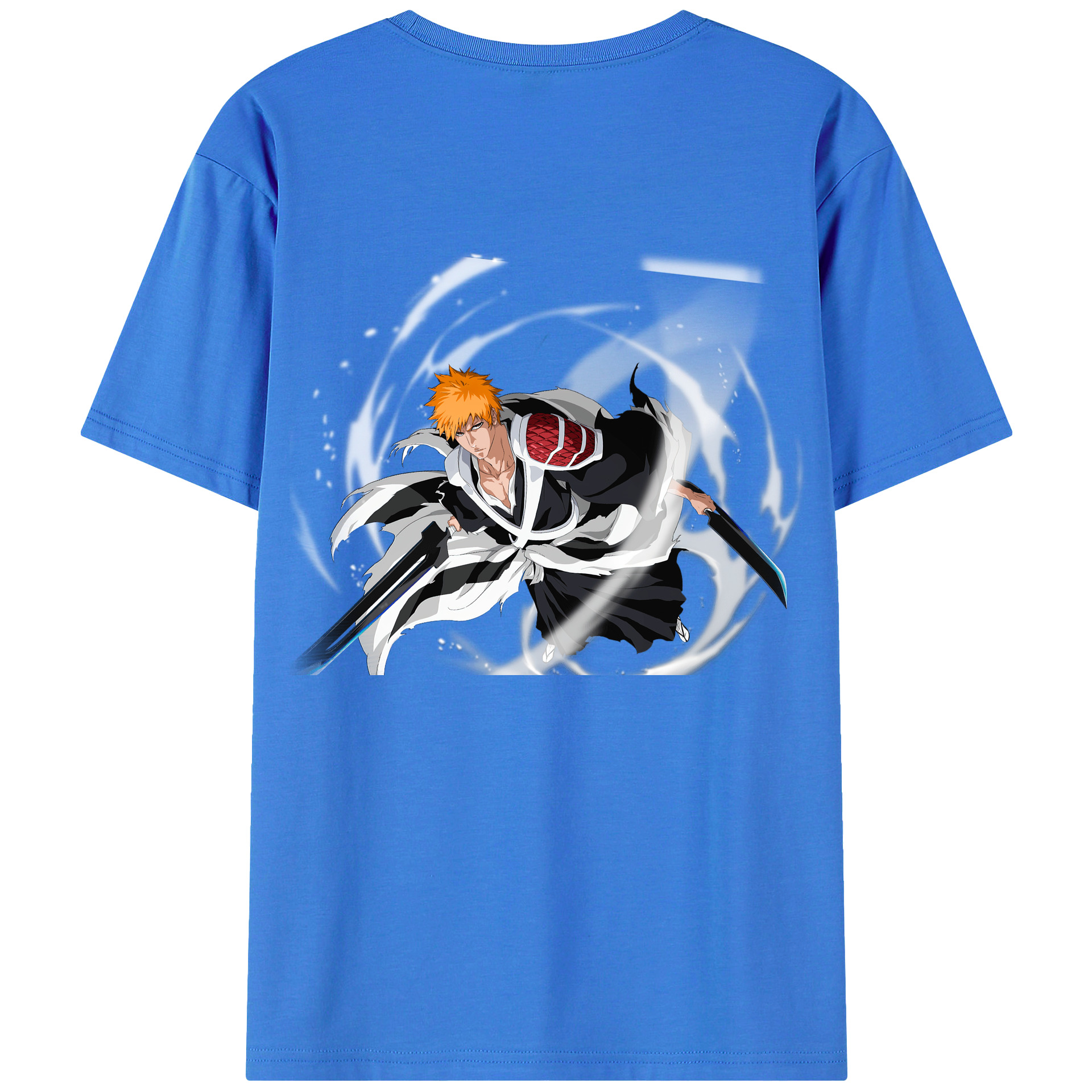 （画像用） ブリーチ 黒崎一護（くろさき いちご）BLEACH Kurosaki Ichigo 綿100％半袖Tシャツ（背面プリント）