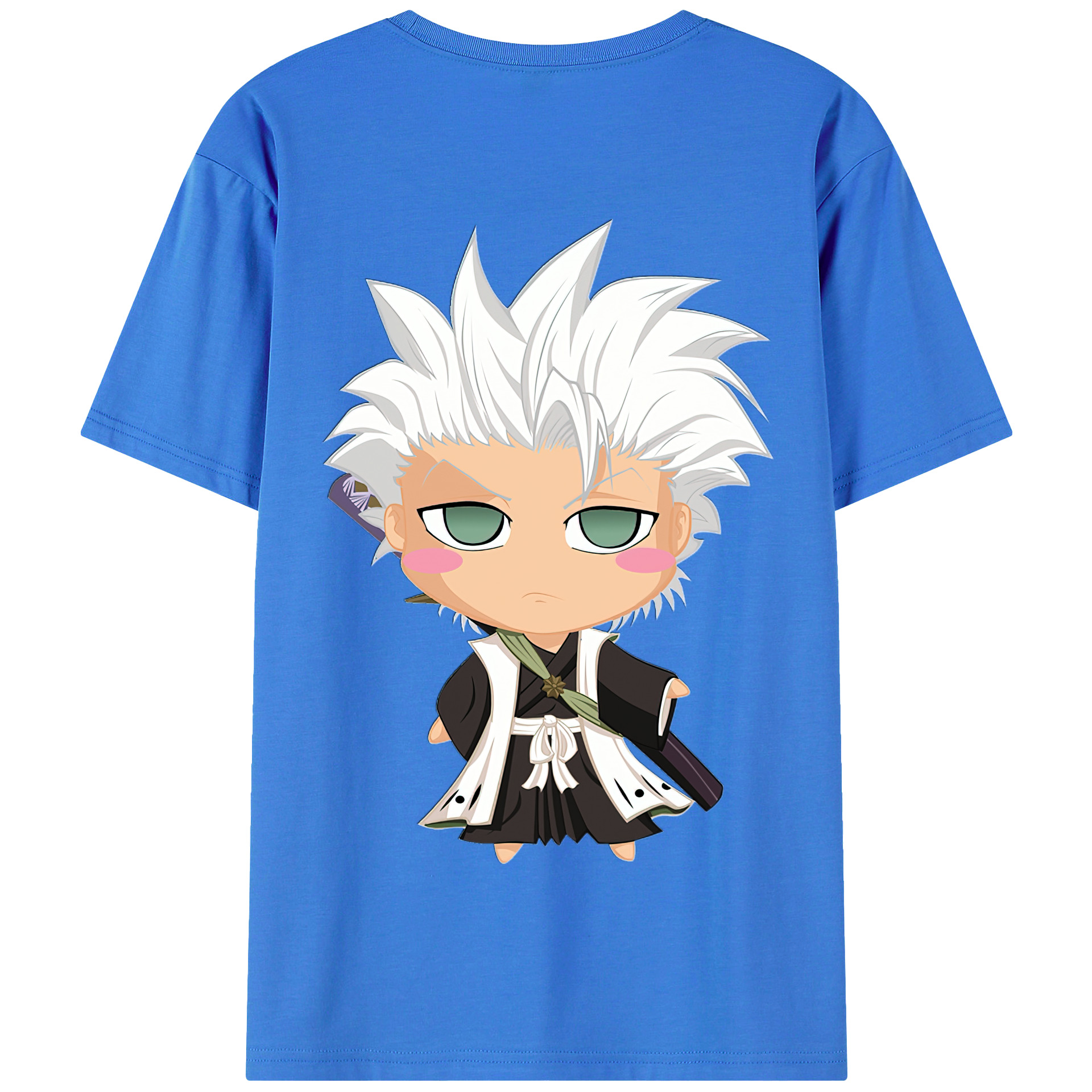 （画像用） ブリーチ 日番谷冬獅郎（ひつがや とうしろう） BLEACH Hitsugaya Toushirou 綿100％半袖Tシャツ（背面プリント）
