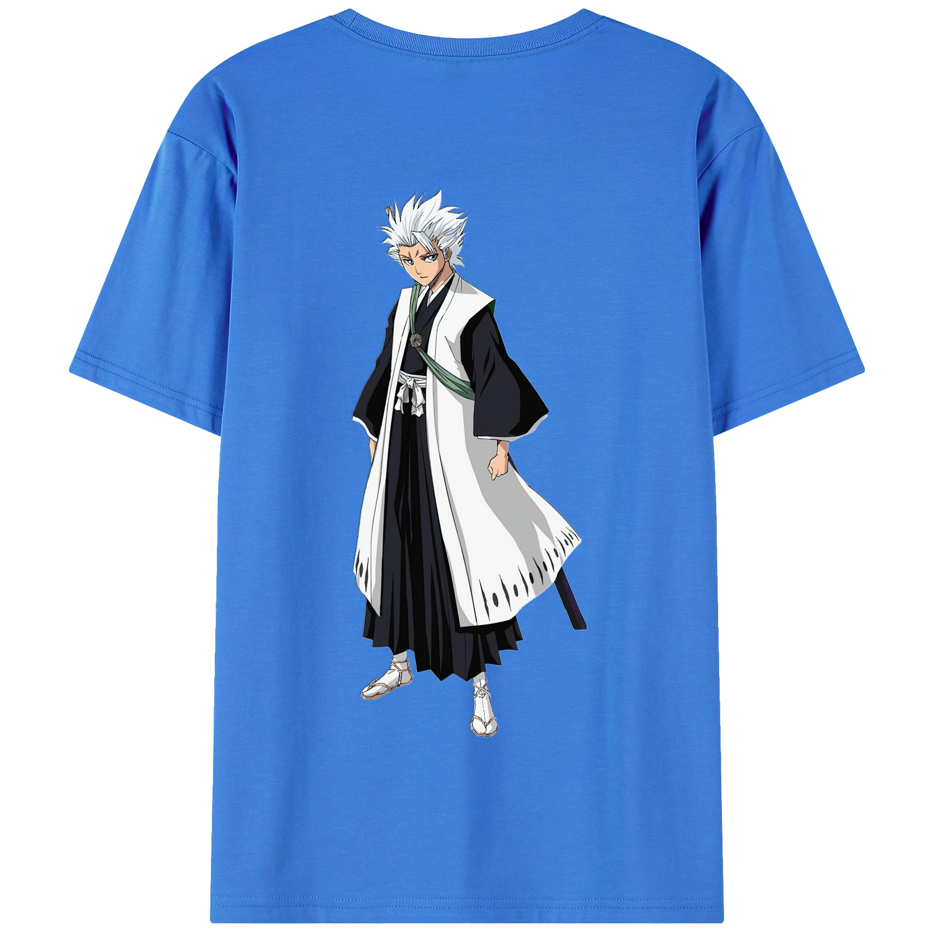 （画像用） ブリーチ 日番谷冬獅郎（ひつがや とうしろう） BLEACH Hitsugaya Toushirou 綿100％半袖Tシャツ（背面プリント）