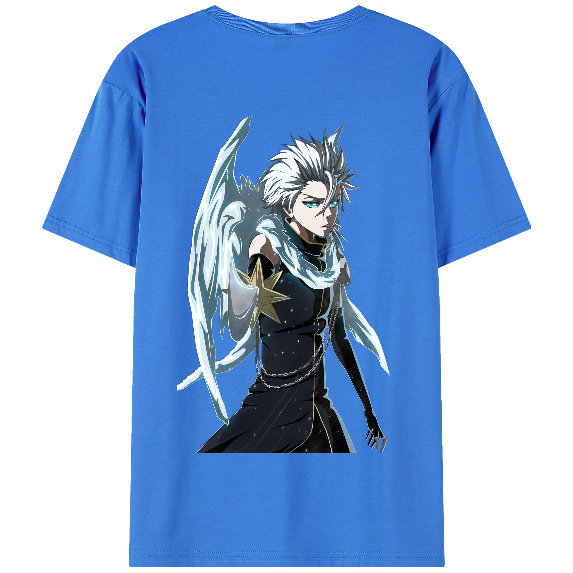（画像用） ブリーチ 日番谷冬獅郎（ひつがや とうしろう） BLEACH Hitsugaya Toushirou 綿100％半袖Tシャツ（背面プリント）