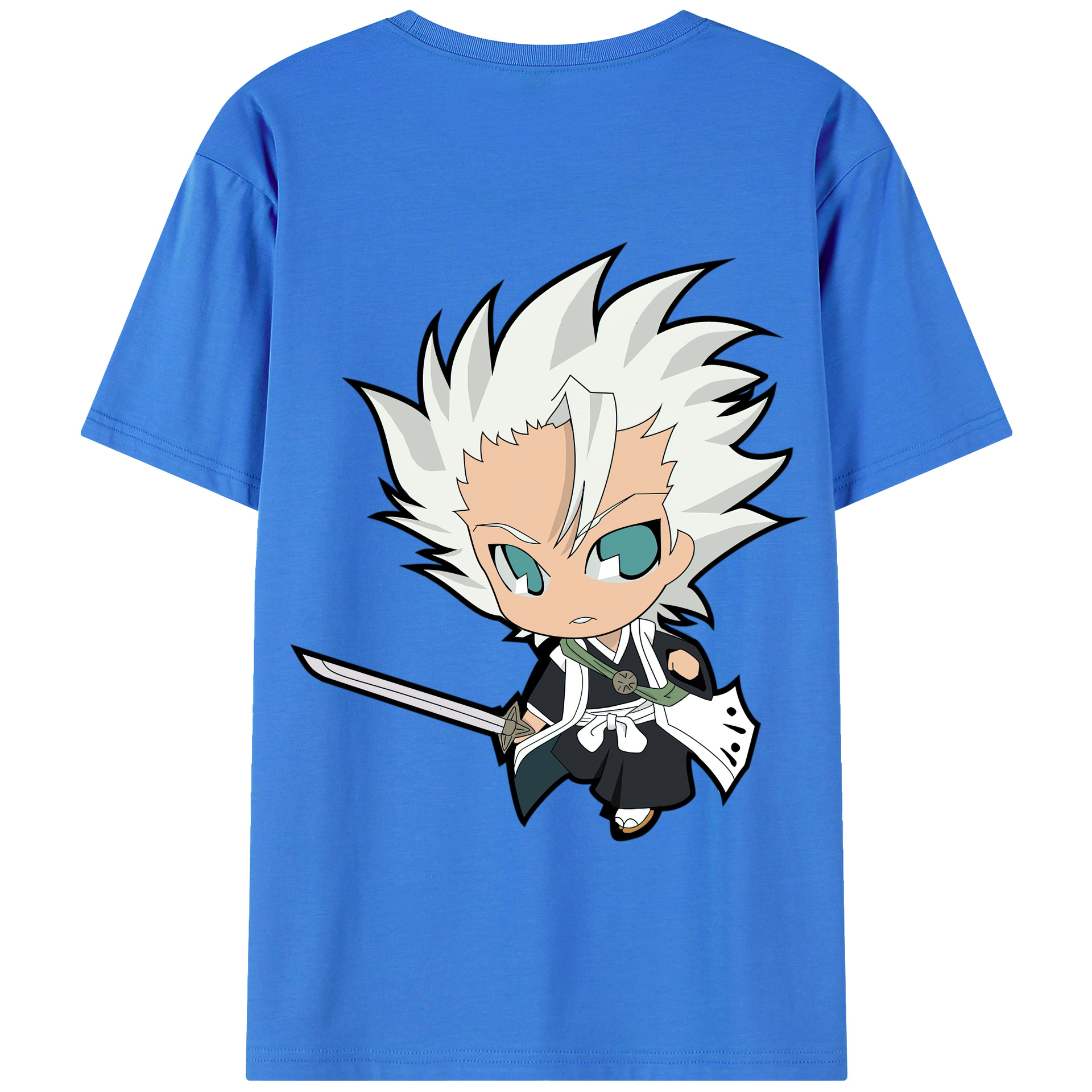 （画像用） ブリーチ 日番谷冬獅郎（ひつがや とうしろう） BLEACH Hitsugaya Toushirou 綿100％半袖Tシャツ（背面プリント）