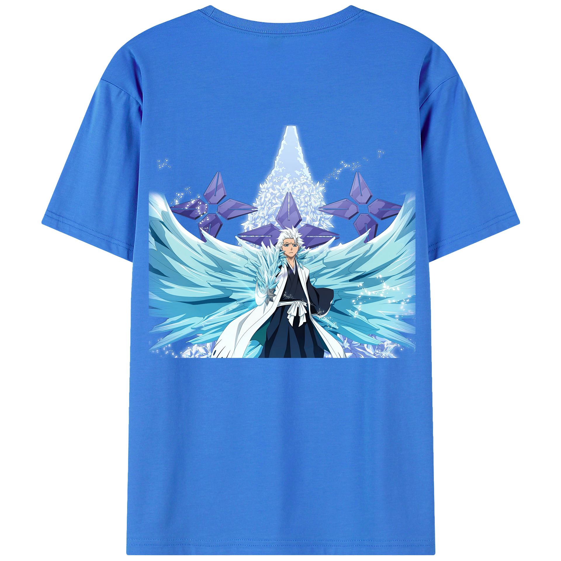 （画像用） ブリーチ 日番谷冬獅郎（ひつがや とうしろう） BLEACH Hitsugaya Toushirou 綿100％半袖Tシャツ（背面プリント）