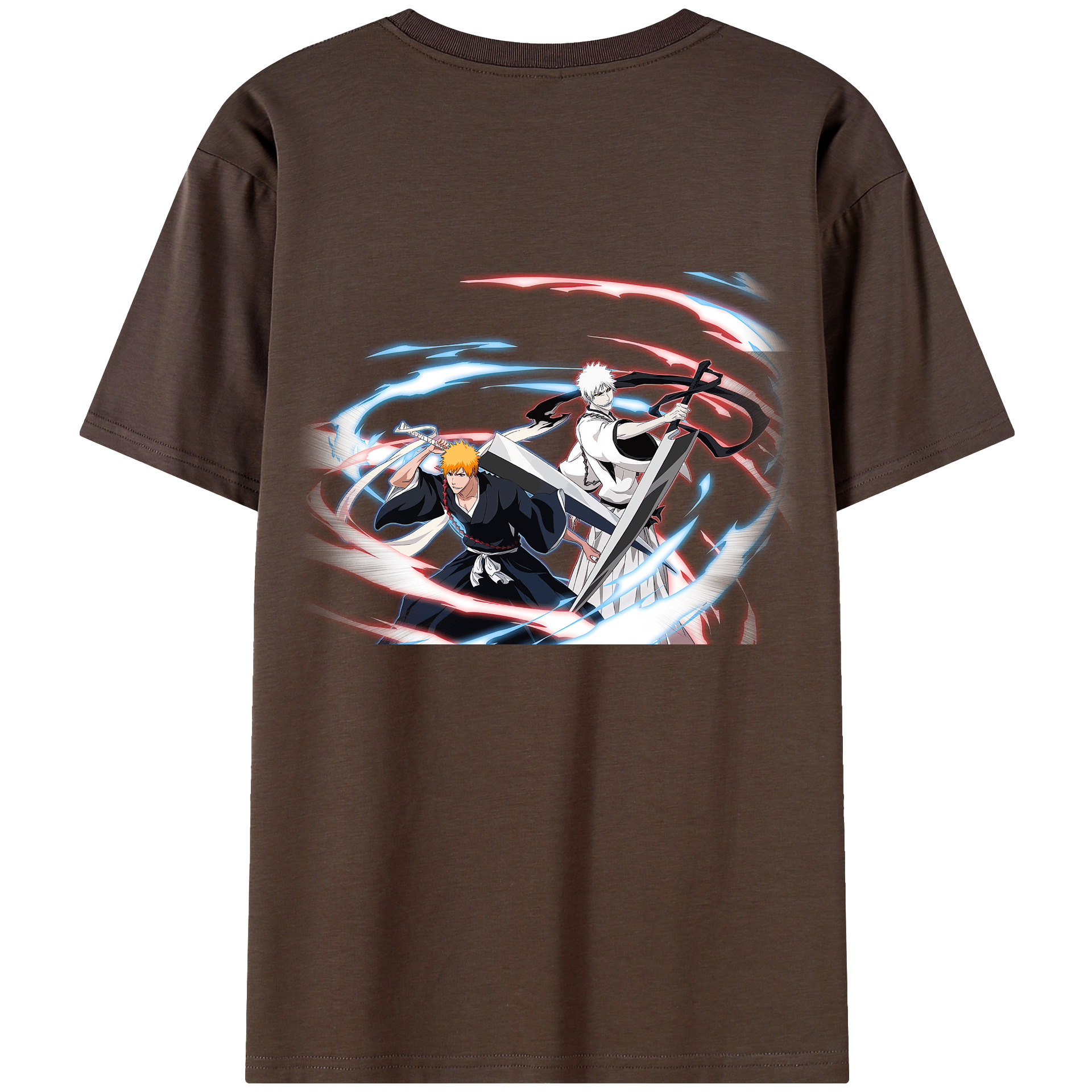 （画像用） ブリーチ 黒崎一護（くろさき いちご）BLEACH Kurosaki Ichigo 綿100％半袖Tシャツ（背面プリント）
