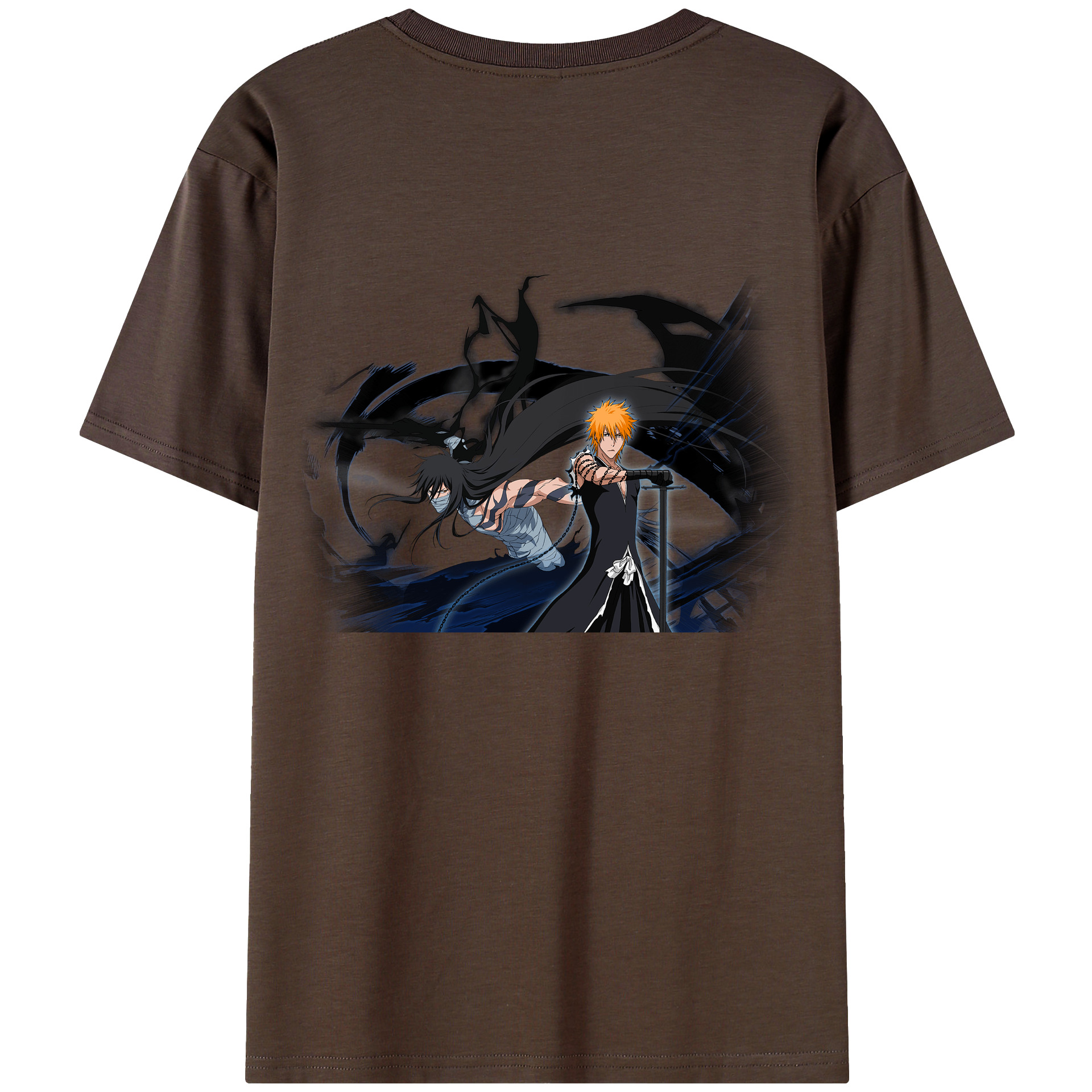 （画像用） ブリーチ 黒崎一護（くろさき いちご）BLEACH Kurosaki Ichigo 綿100％半袖Tシャツ（背面プリント）