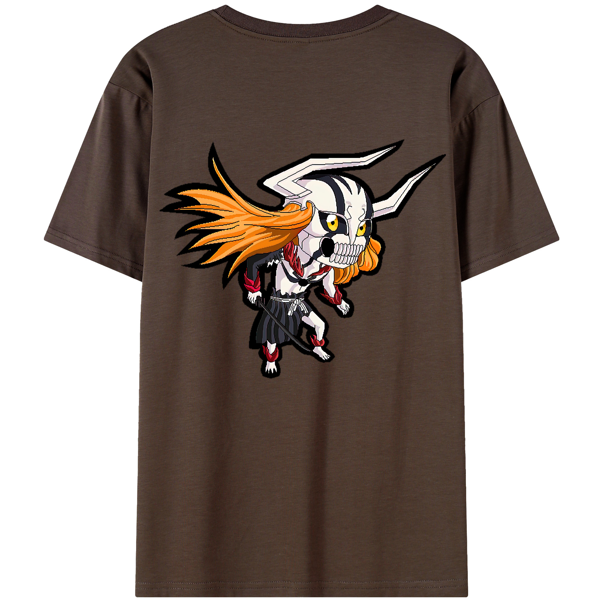 （画像用） ブリーチ 黒崎一護（くろさき いちご）BLEACH Kurosaki Ichigo 綿100％半袖Tシャツ（背面プリント）