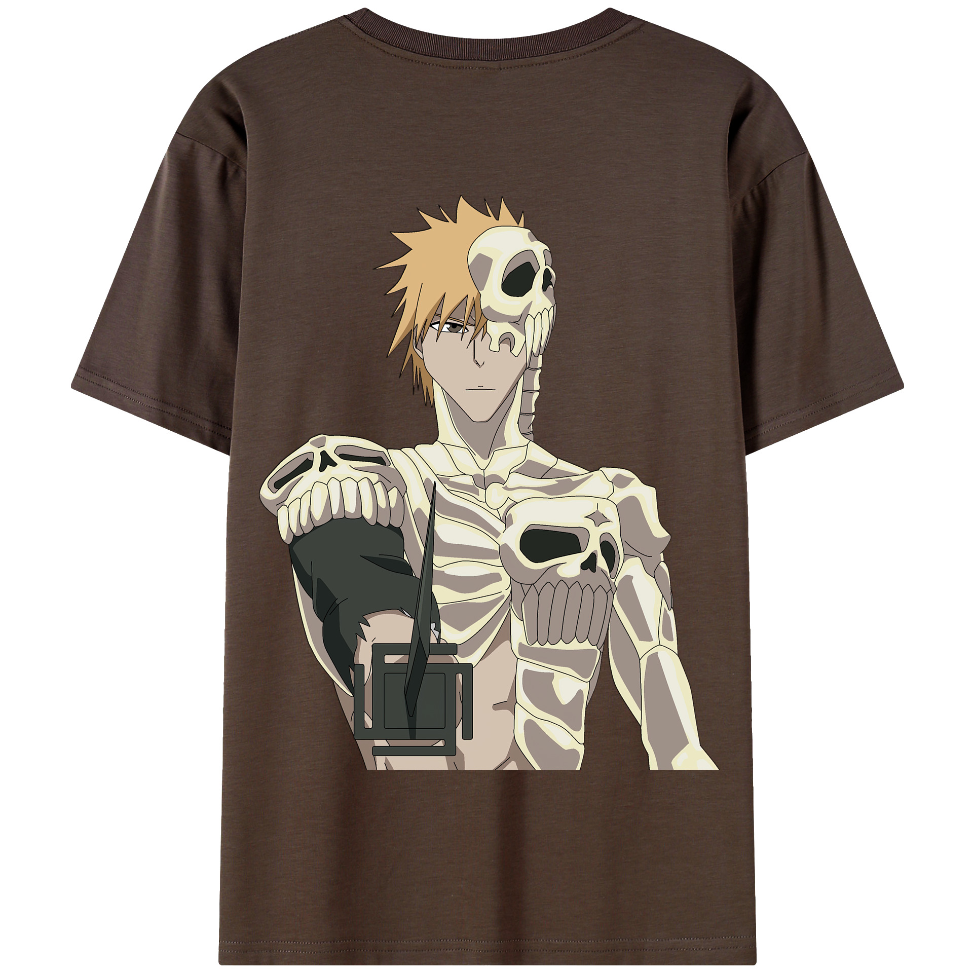 （画像用） ブリーチ 黒崎一護（くろさき いちご）BLEACH Kurosaki Ichigo 綿100％半袖Tシャツ（背面プリント）