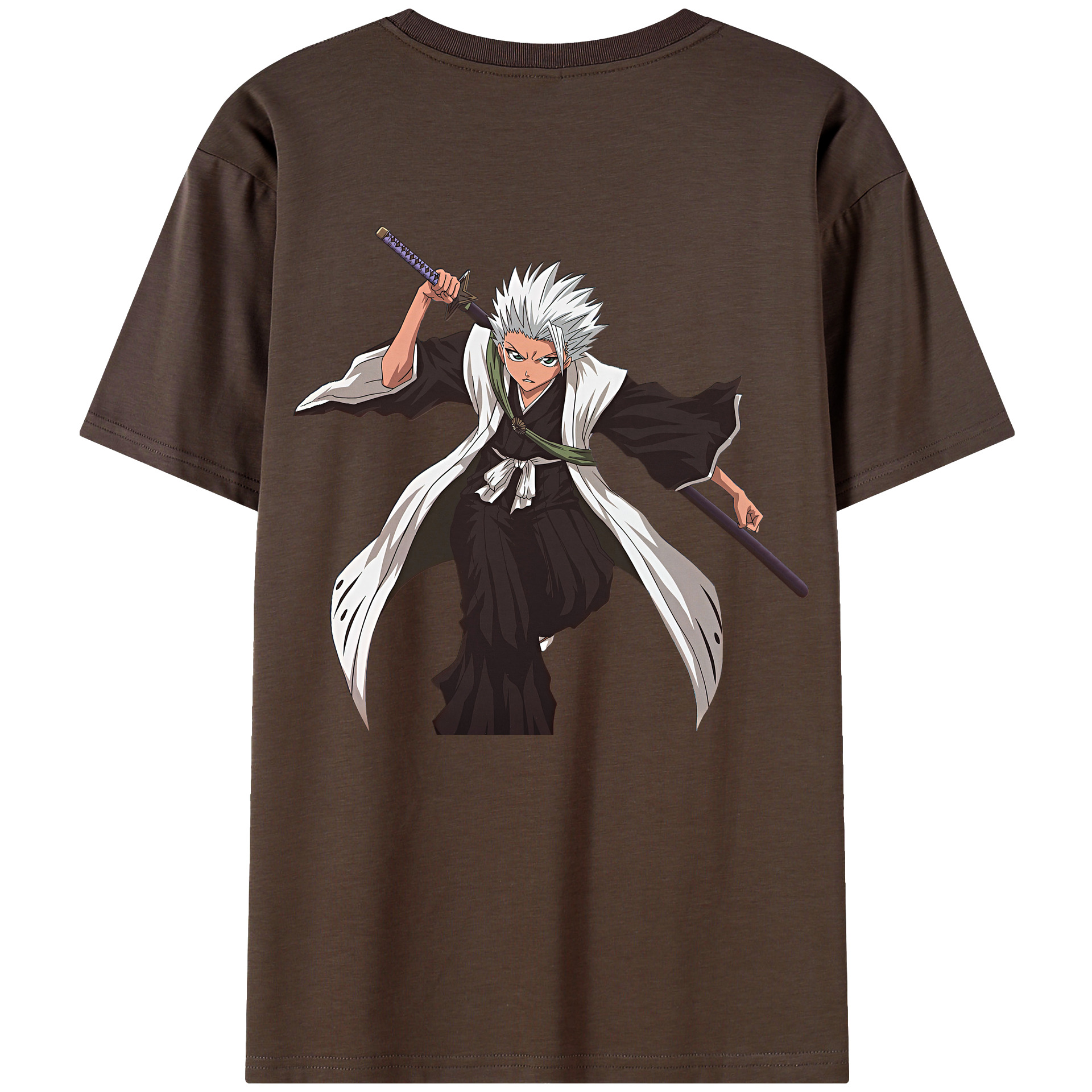 （画像用） ブリーチ 日番谷冬獅郎（ひつがや とうしろう） BLEACH Hitsugaya Toushirou 綿100％半袖Tシャツ（背面プリント）