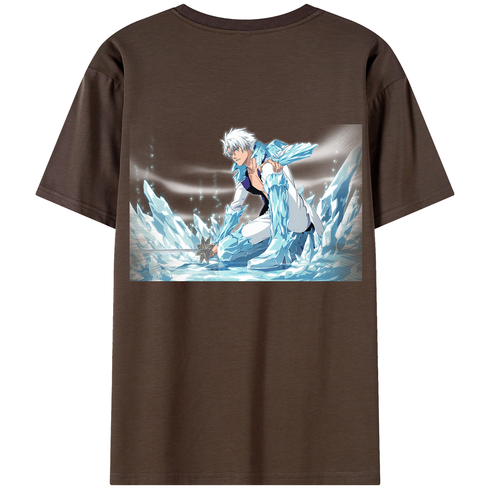（画像用） ブリーチ 日番谷冬獅郎（ひつがや とうしろう） BLEACH Hitsugaya Toushirou 綿100％半袖Tシャツ（背面プリント）