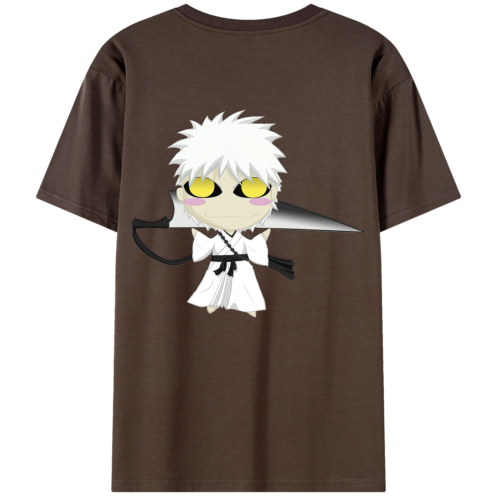 （画像用） ブリーチ 黒崎一護（くろさき いちご）BLEACH Kurosaki Ichigo 綿100％半袖Tシャツ（背面プリント）