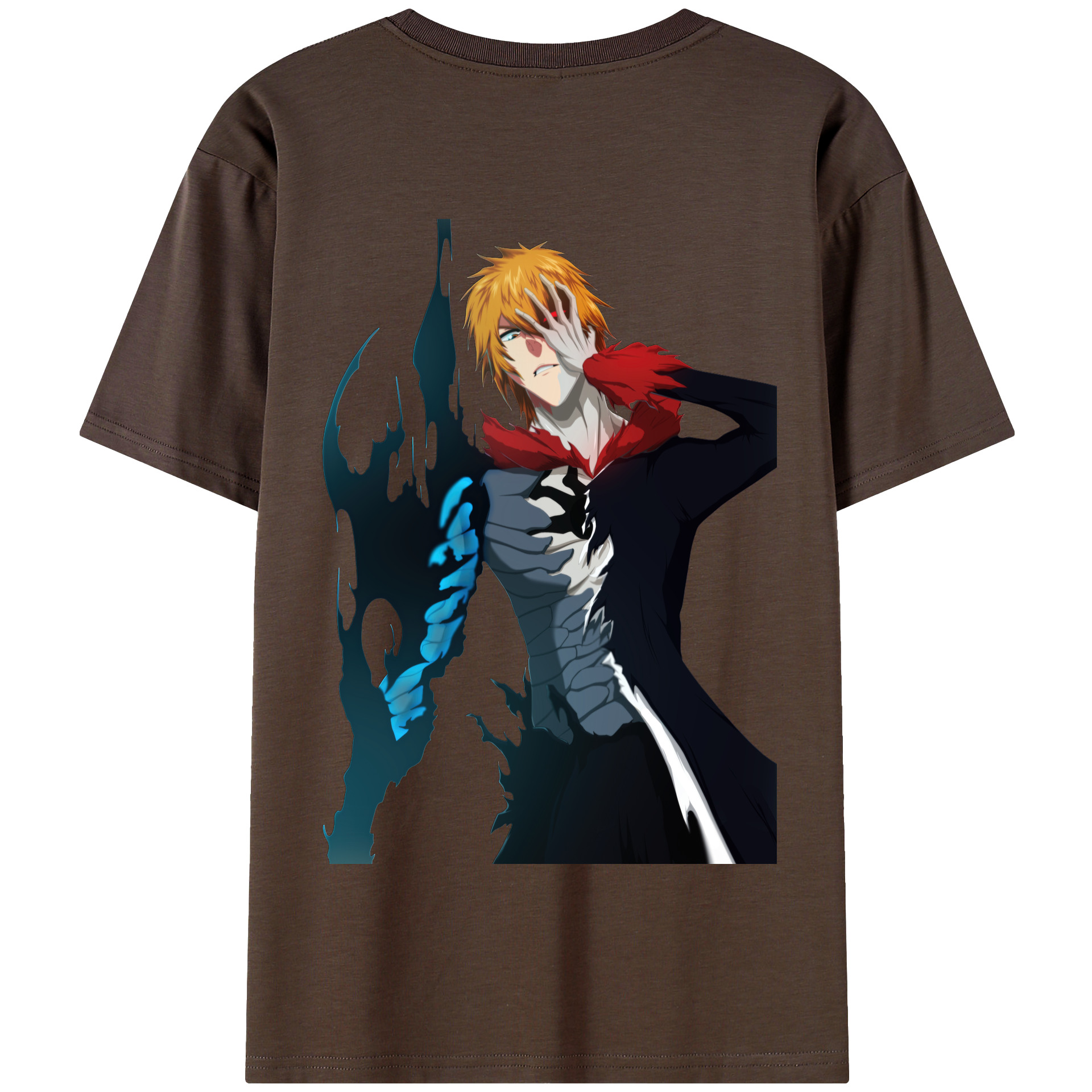 （画像用） ブリーチ 黒崎一護（くろさき いちご）BLEACH Kurosaki Ichigo 綿100％半袖Tシャツ（背面プリント）