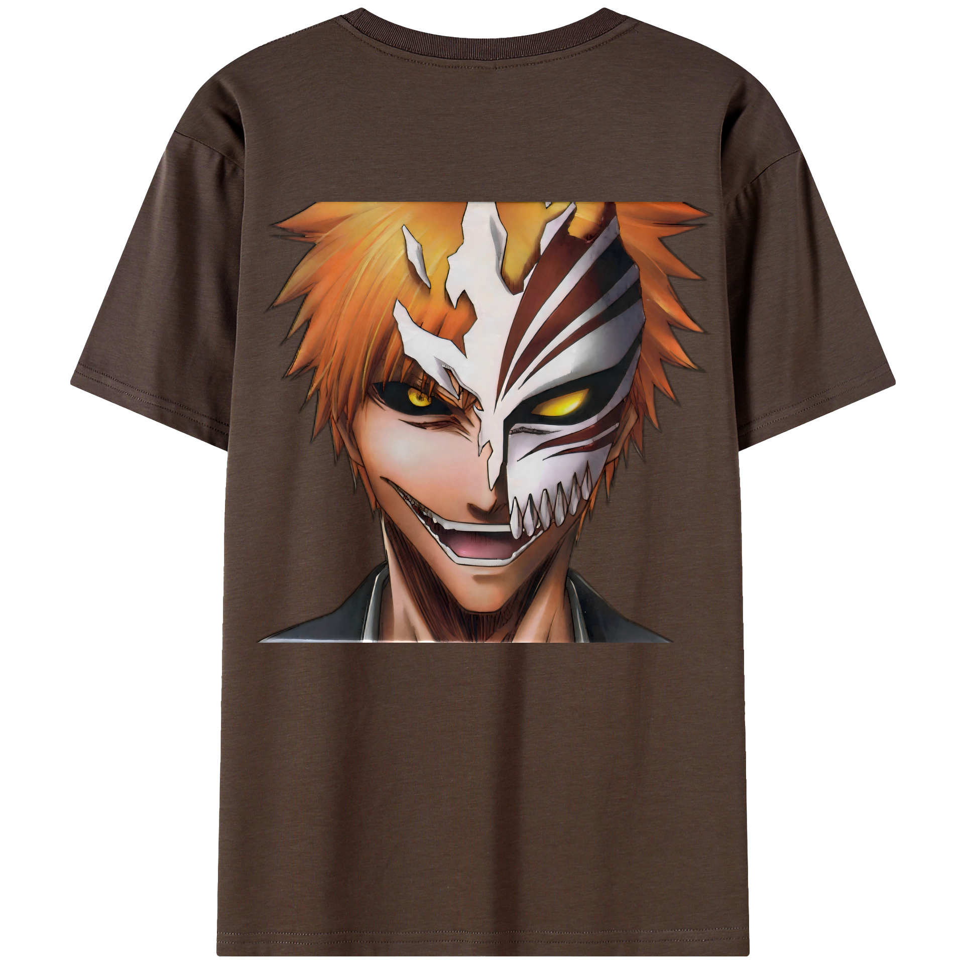 （画像用） ブリーチ 黒崎一護（くろさき いちご）BLEACH Kurosaki Ichigo 綿100％半袖Tシャツ（背面プリント）