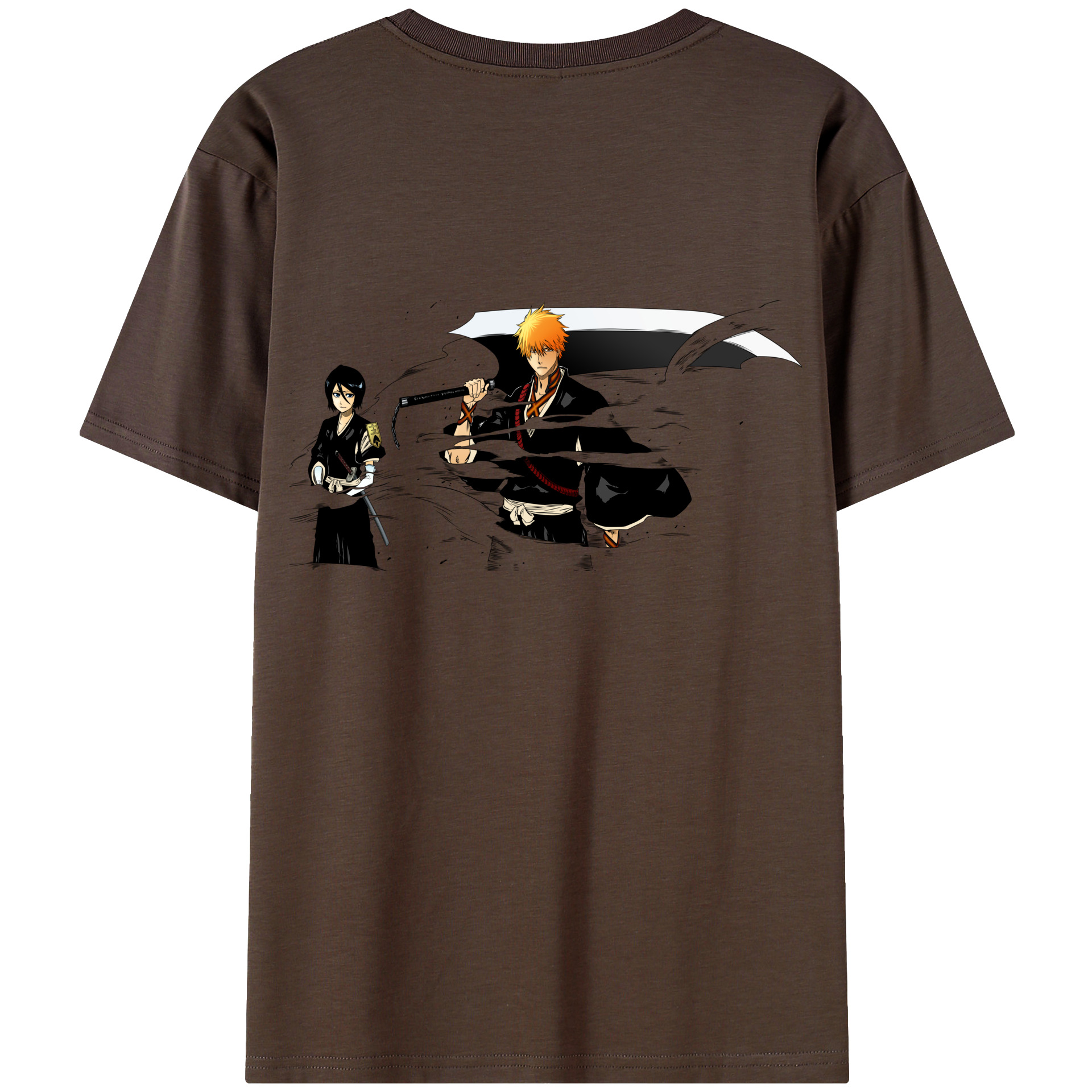 （画像用） ブリーチ 黒崎一護（くろさき いちご）BLEACH Kurosaki Ichigo 綿100％半袖Tシャツ（背面プリント）