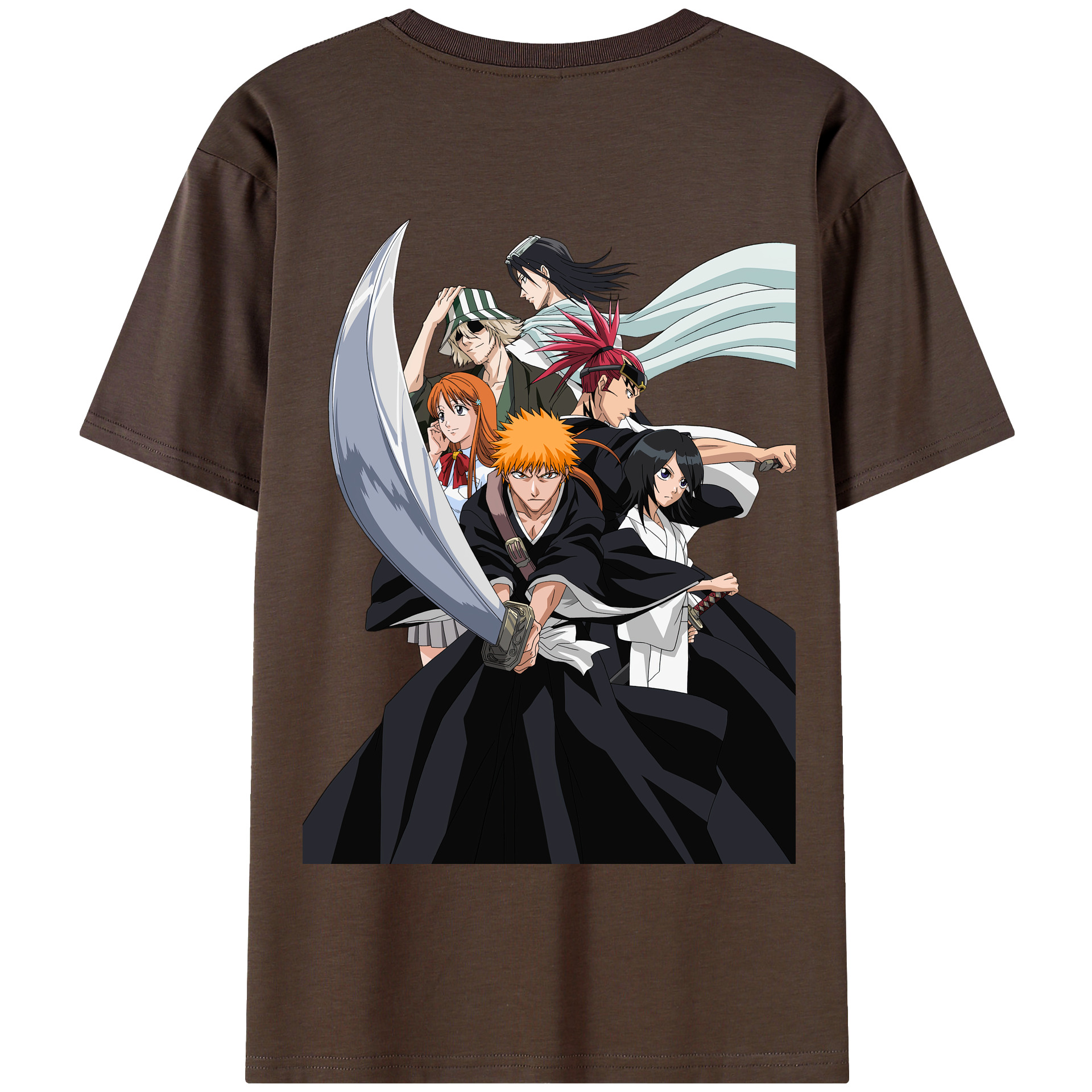 （画像用） ブリーチ 黒崎一護（くろさき いちご）BLEACH Kurosaki Ichigo 綿100％半袖Tシャツ（背面プリント）