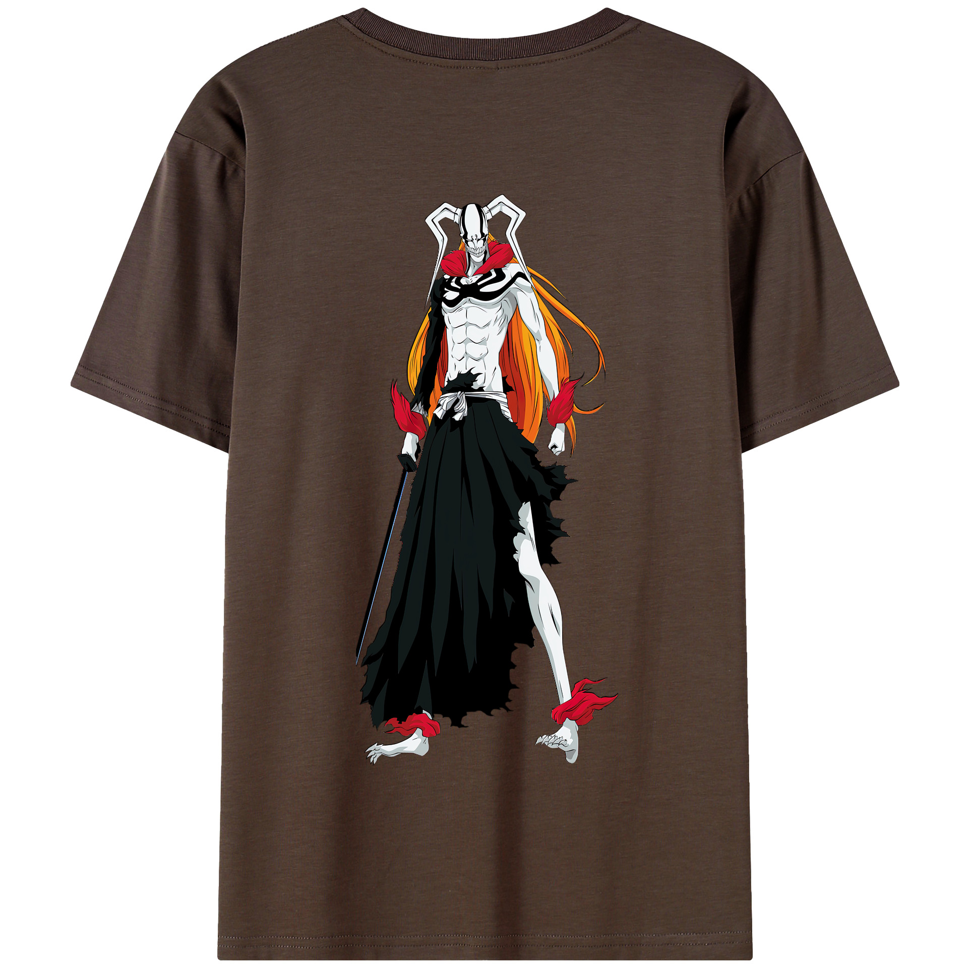 （画像用） ブリーチ 黒崎一護（くろさき いちご）BLEACH Kurosaki Ichigo 綿100％半袖Tシャツ（背面プリント）