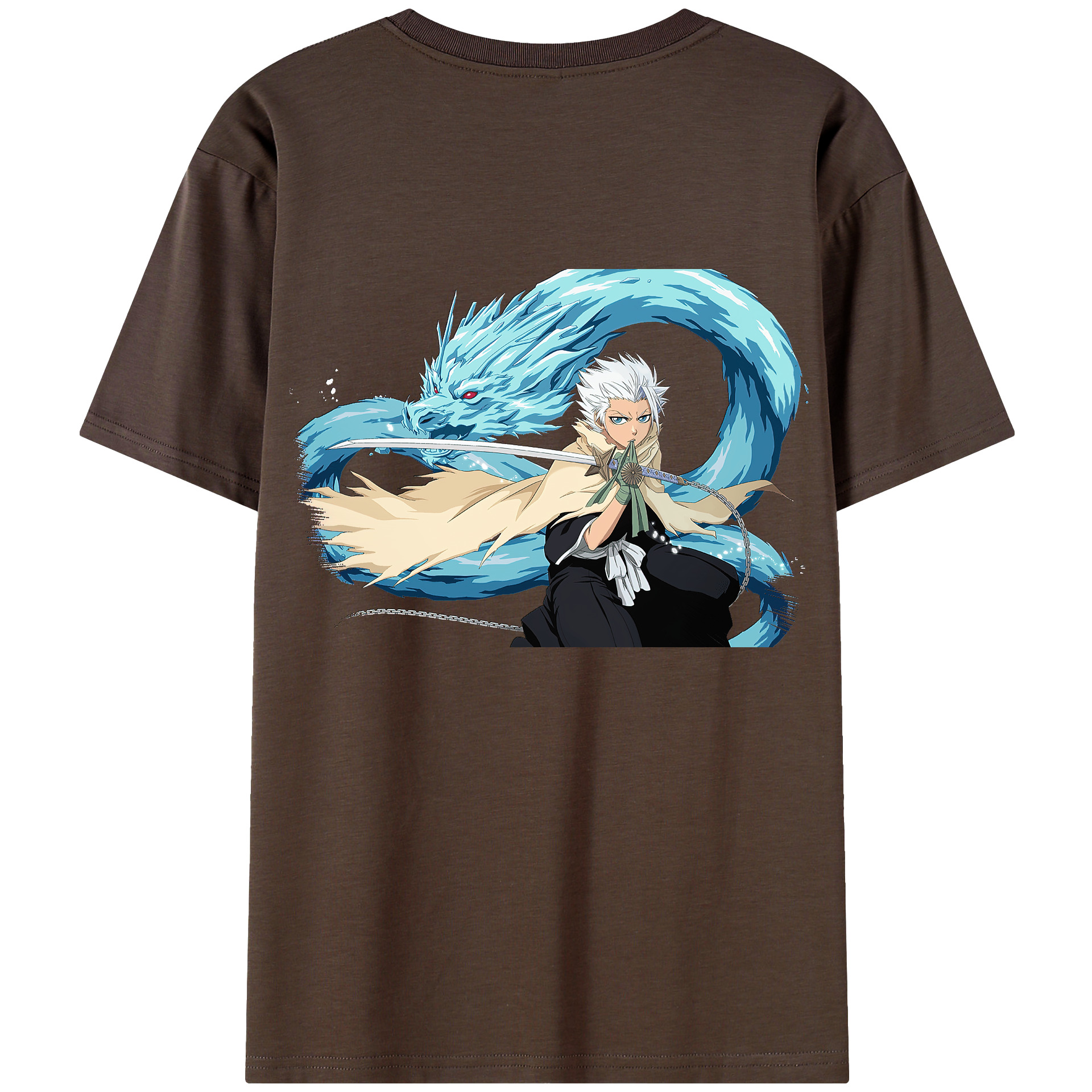 （画像用） ブリーチ 日番谷冬獅郎（ひつがや とうしろう） BLEACH Hitsugaya Toushirou 綿100％半袖Tシャツ（背面プリント）