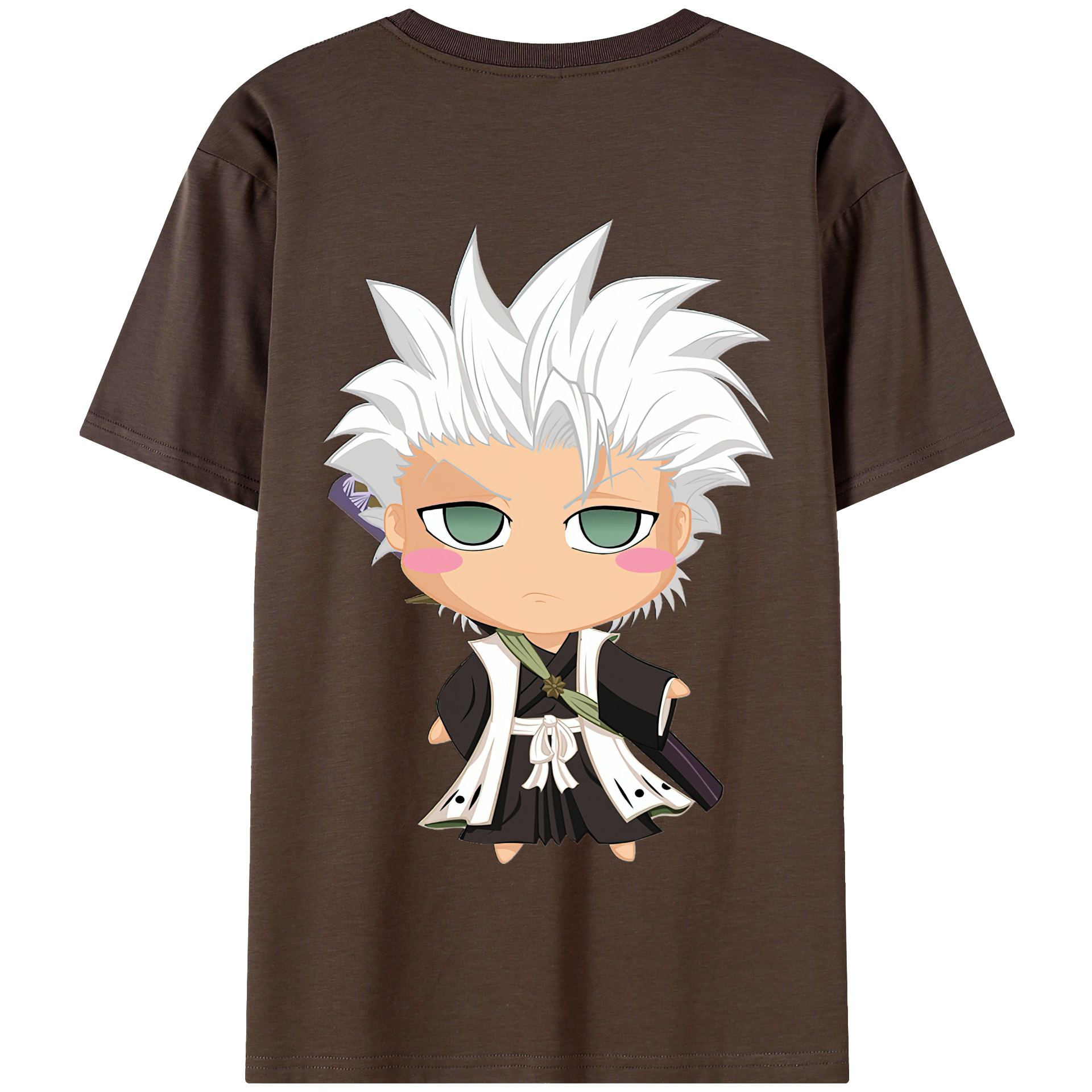 （画像用） ブリーチ 日番谷冬獅郎（ひつがや とうしろう） BLEACH Hitsugaya Toushirou 綿100％半袖Tシャツ（背面プリント）