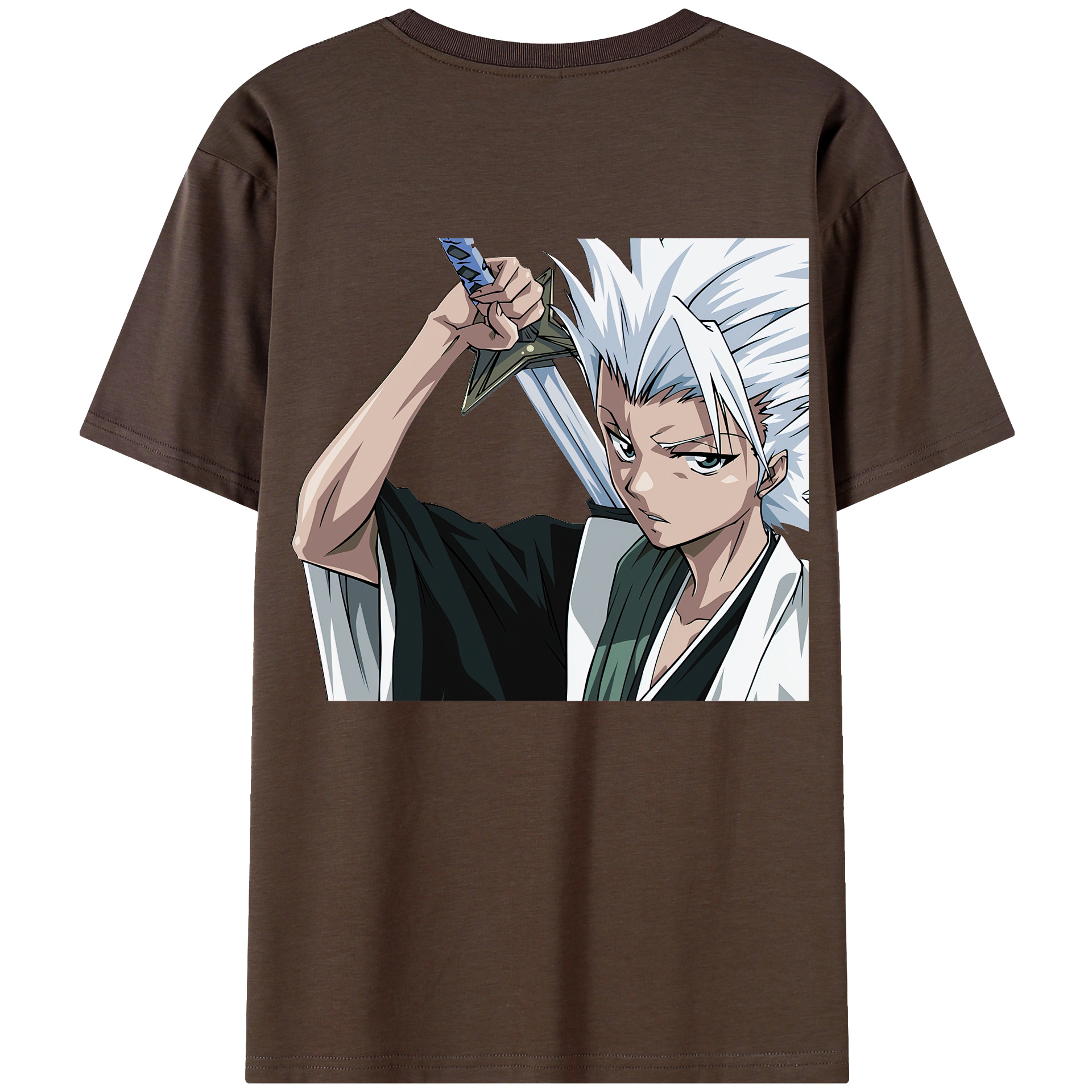 （画像用） ブリーチ 日番谷冬獅郎（ひつがや とうしろう） BLEACH Hitsugaya Toushirou 綿100％半袖Tシャツ（背面プリント）