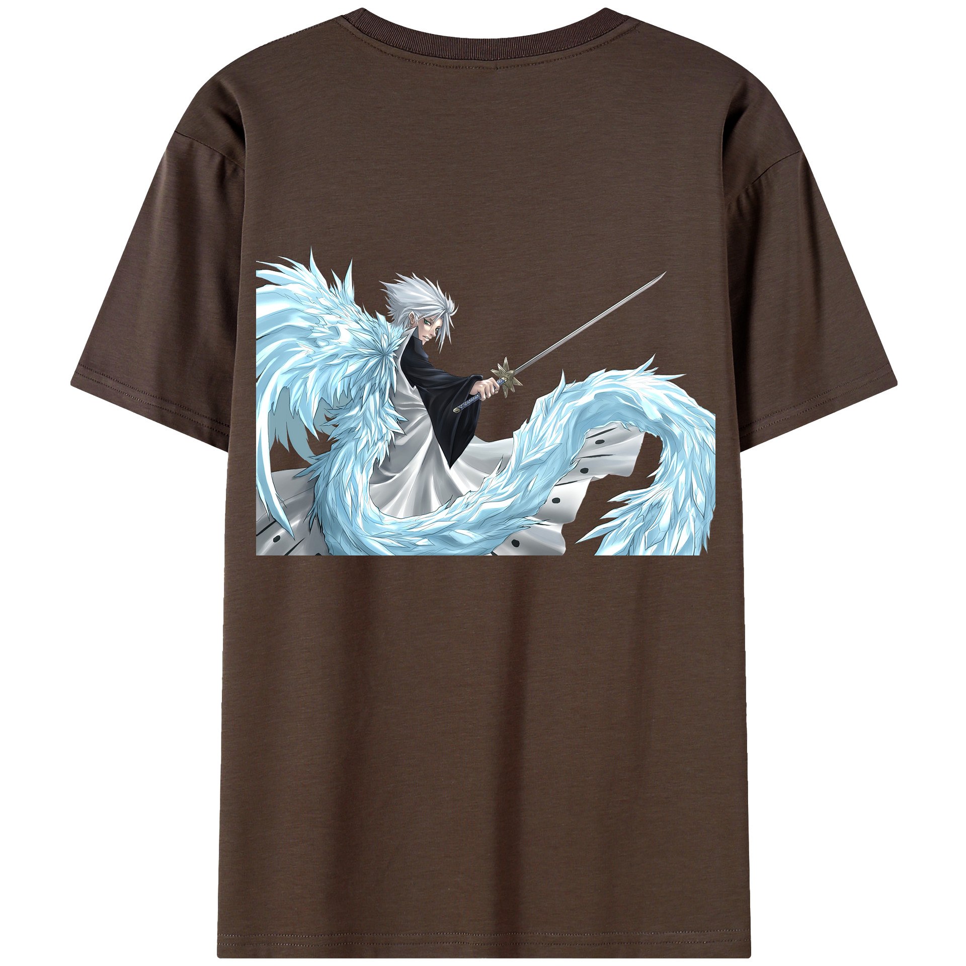 （画像用） ブリーチ 日番谷冬獅郎（ひつがや とうしろう） BLEACH Hitsugaya Toushirou 綿100％半袖Tシャツ（背面プリント）